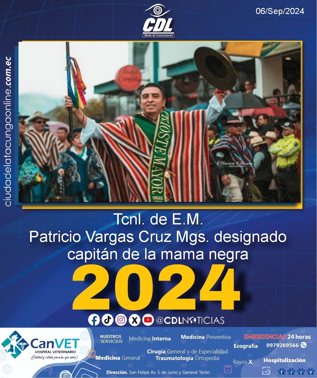 Tcnl. de E.M. Patricio Vargas Cruz Mgs.CAPITÁN 2024