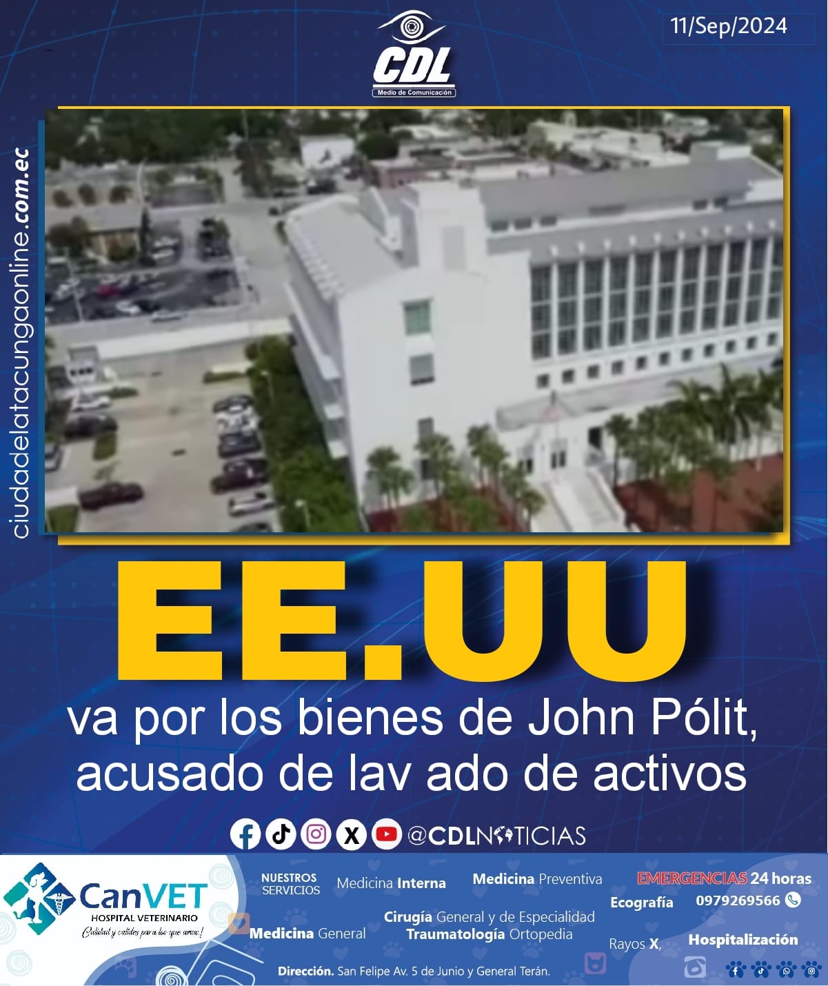 Estados Unidos va por los bienes de John Pólit, acusado de lavado de activos