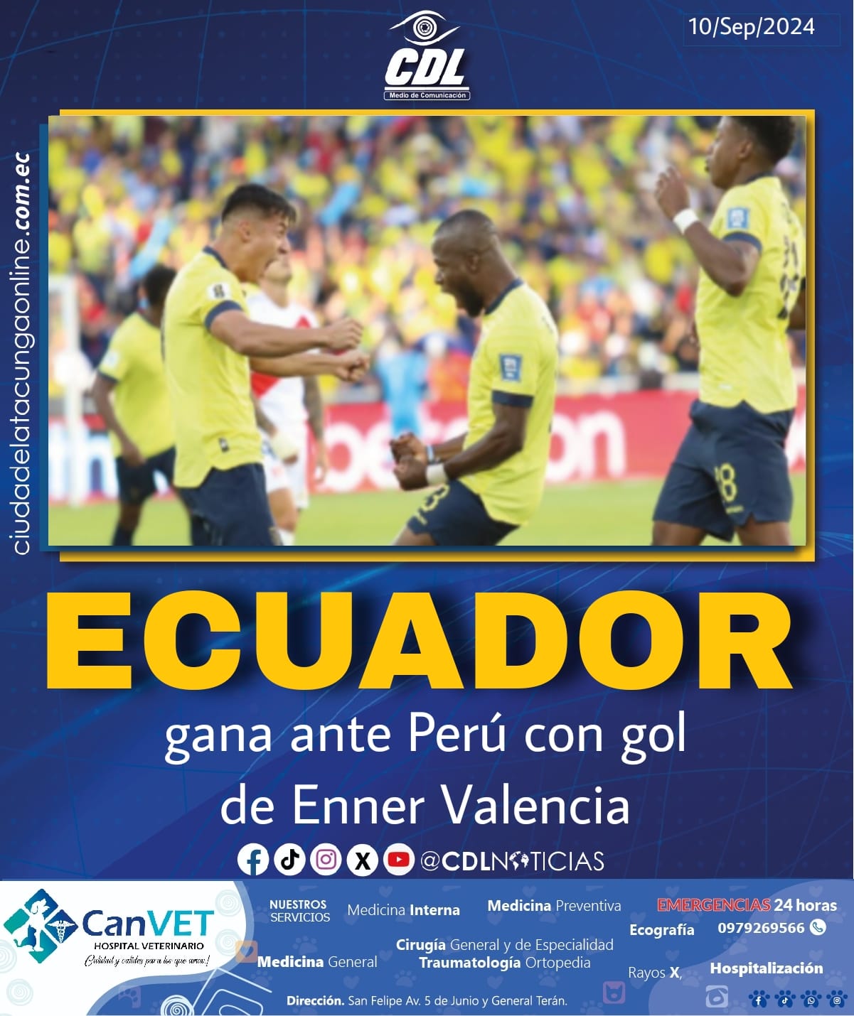 Ecuador gana ante Perú con gol de Enner Valencia