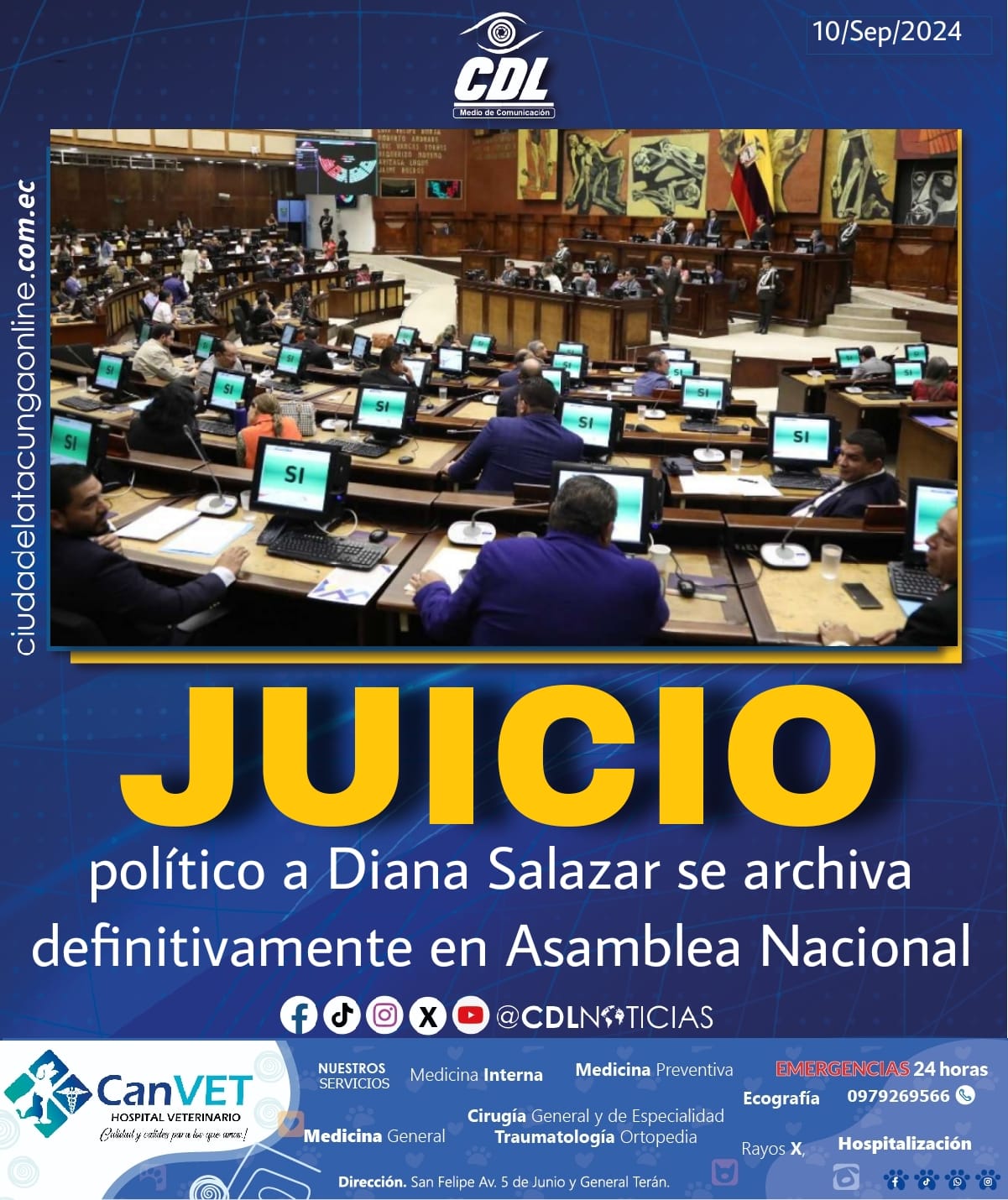 Juicio político a Diana Salazar se archiva definitivamente en Asamblea Nacional
