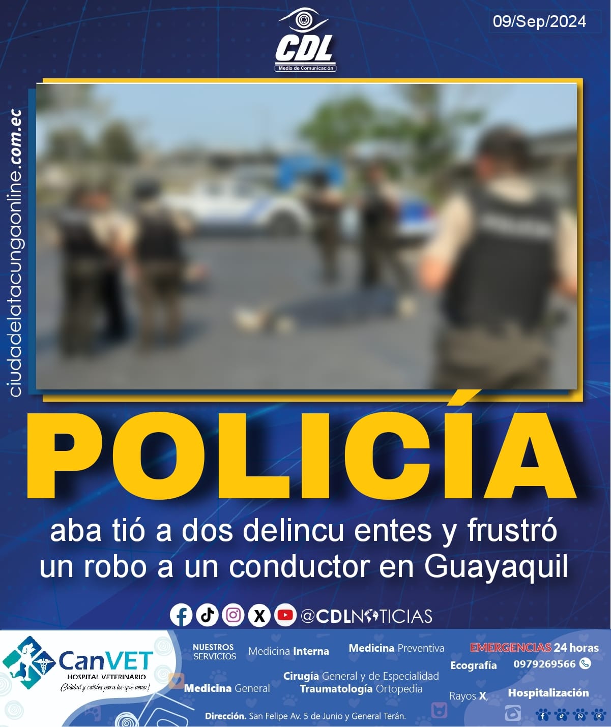 Policía aba tió a dos delinc uentes y frustró un r0b0 a un conductor en Guayaquil