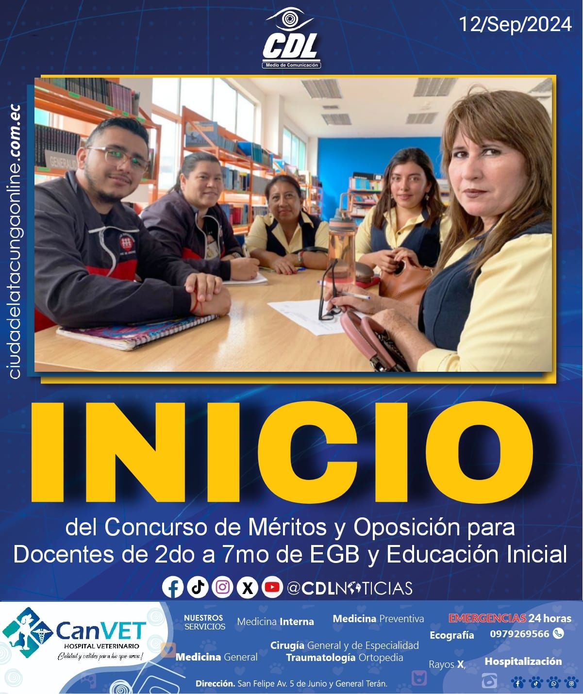 Inicio del Concurso de Méritos y Oposición para Docentes de 2do a 7mo de EGB y Educación Inicial