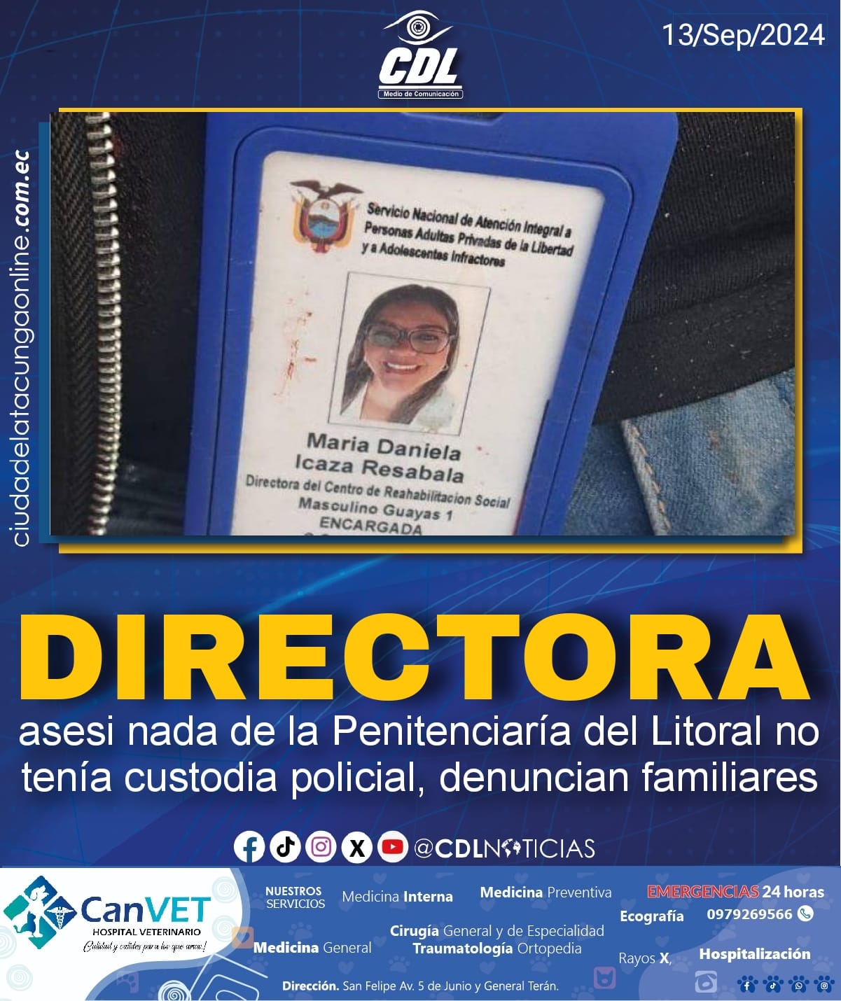 La directora asesi nada de la Penitenciaría del Litoral no tenía custodia policial, denuncian familiares