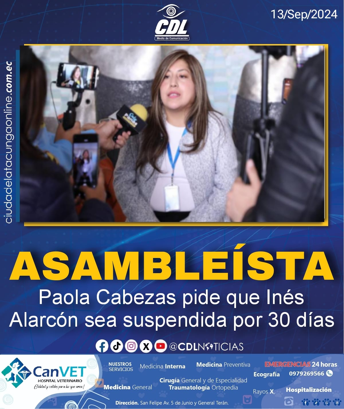 La asambleísta Paola Cabezas pide que Inés Alarcón sea suspendida por 30 días