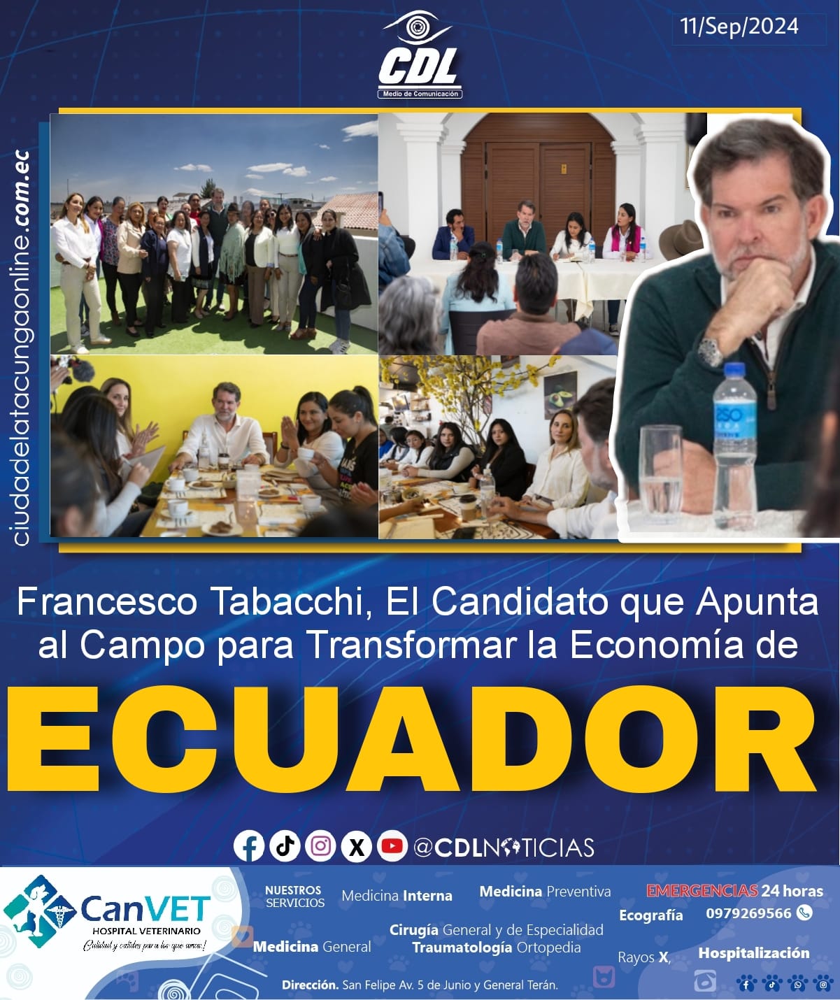 Francesco Tabacchi, El Candidato que Apunta al Campo para Transformar la Economía de Ecuador
