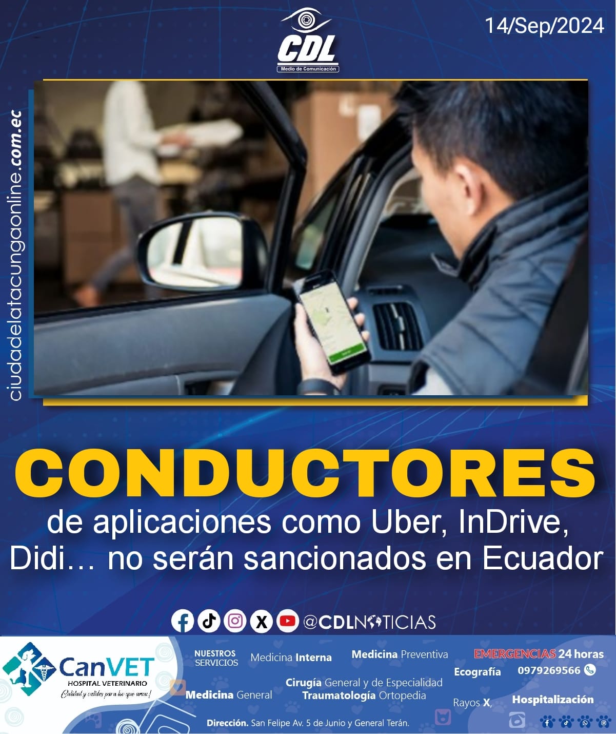 Conductores de aplicaciones como Uber, InDrive, Didi… no serán sancionados en Ecuador
