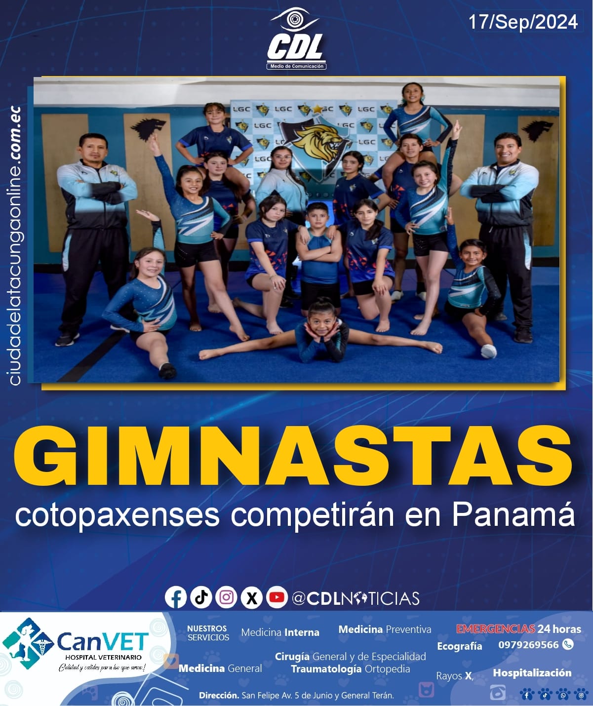 Gimnastas cotopaxenses competirán en Panamá