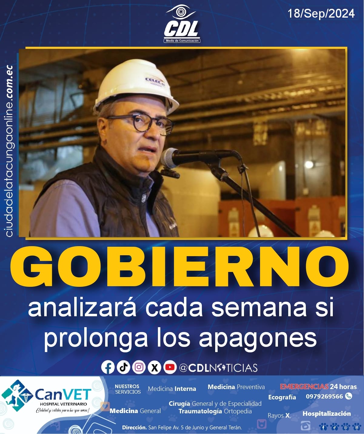 Gobierno analizará cada semana si prolonga los apagones