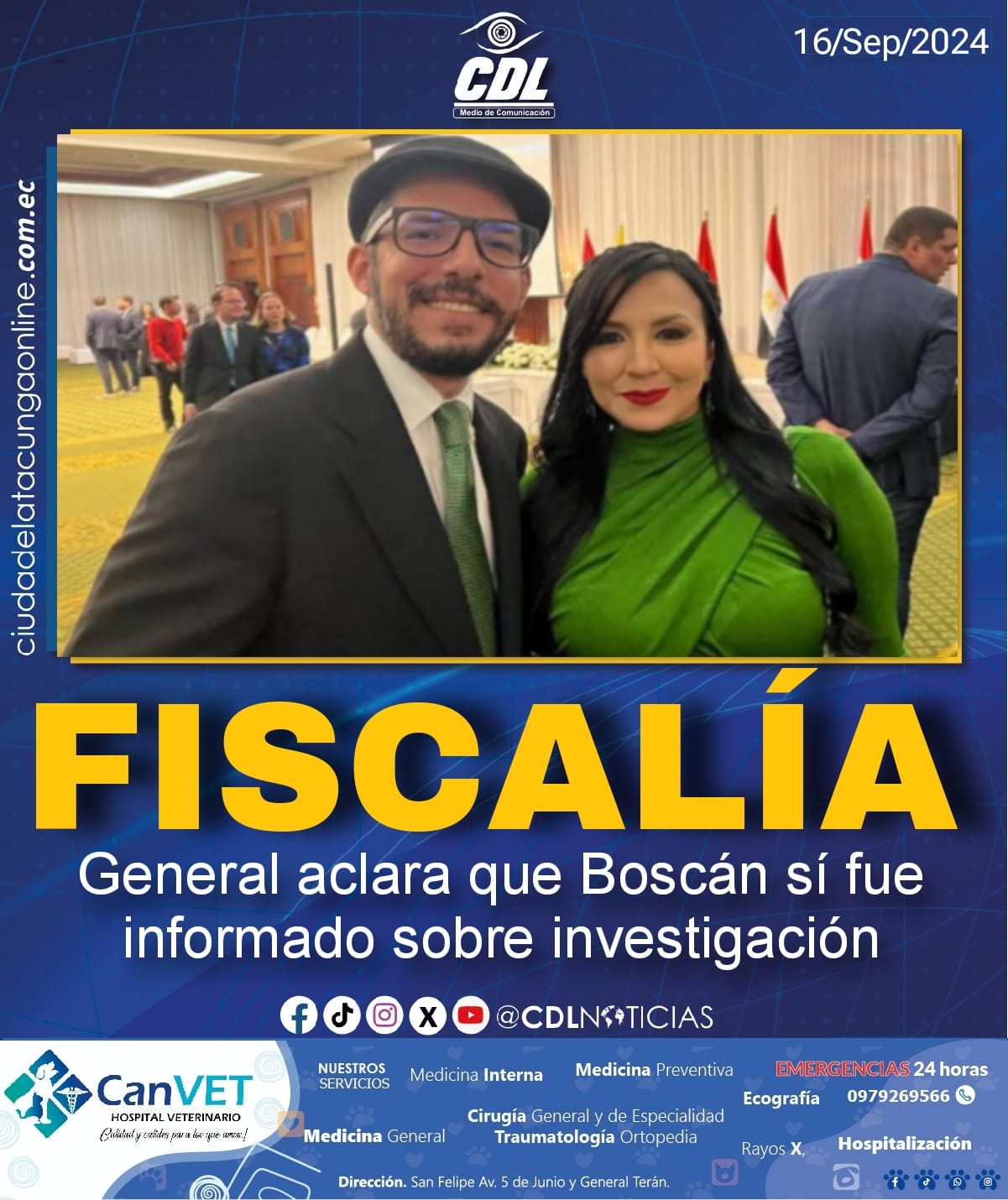 La Fiscalía General aclara que Boscán sí fue informado sobre investigación