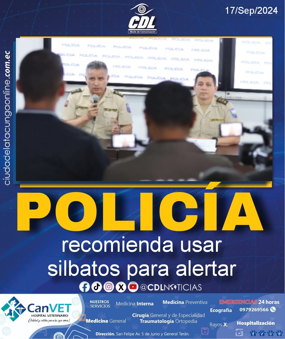 Apagón nacional: Policía intensificará patrullajes y recomienda usar silbatos para alertar