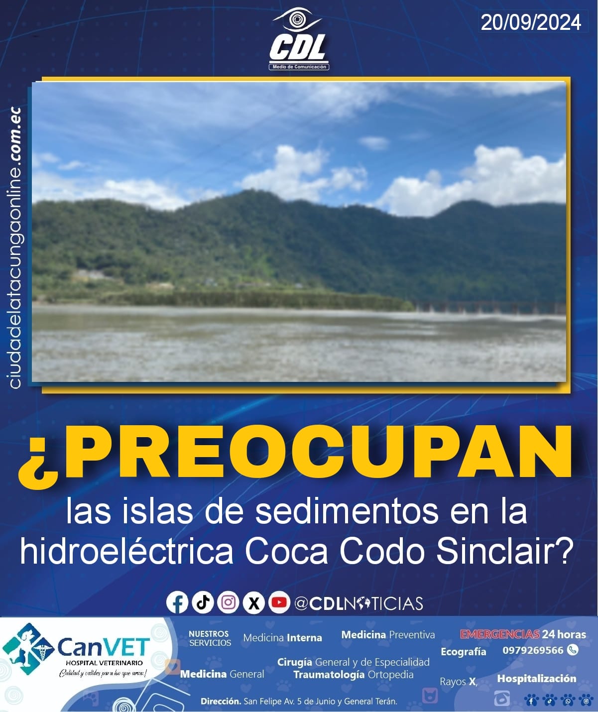 ¿Preocupan las islas de sedimentos en la hidroeléctrica Coca Codo Sinclair?