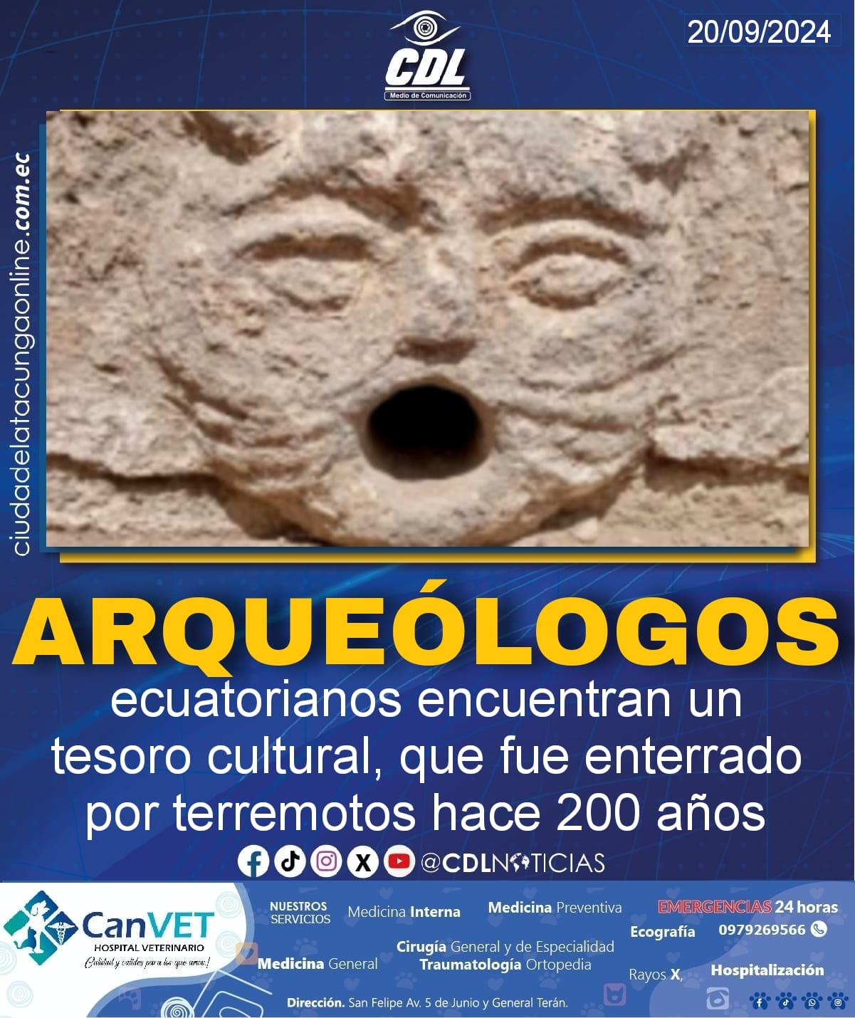 Arqueólogos ecuatorianos encuentran un tesoro cultural, que fue enterrado por terremotos hace 200 años