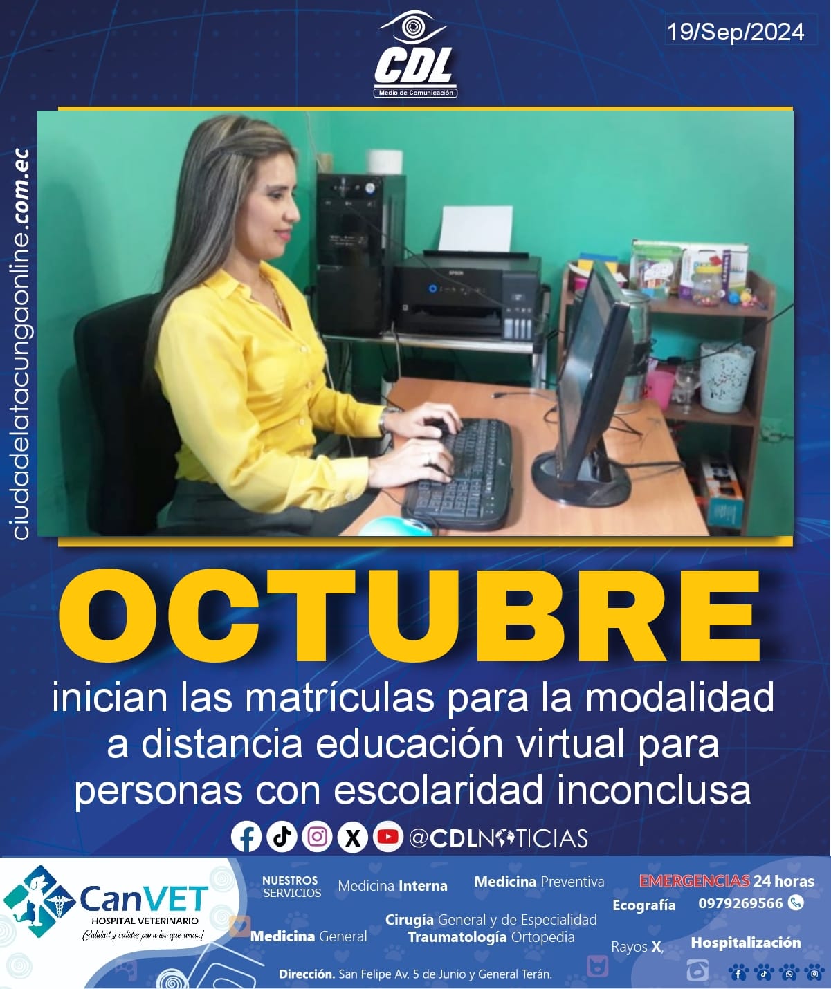 En octubre inician las matrículas para la modalidad a distancia educación virtual para personas con escolaridad inconclusa