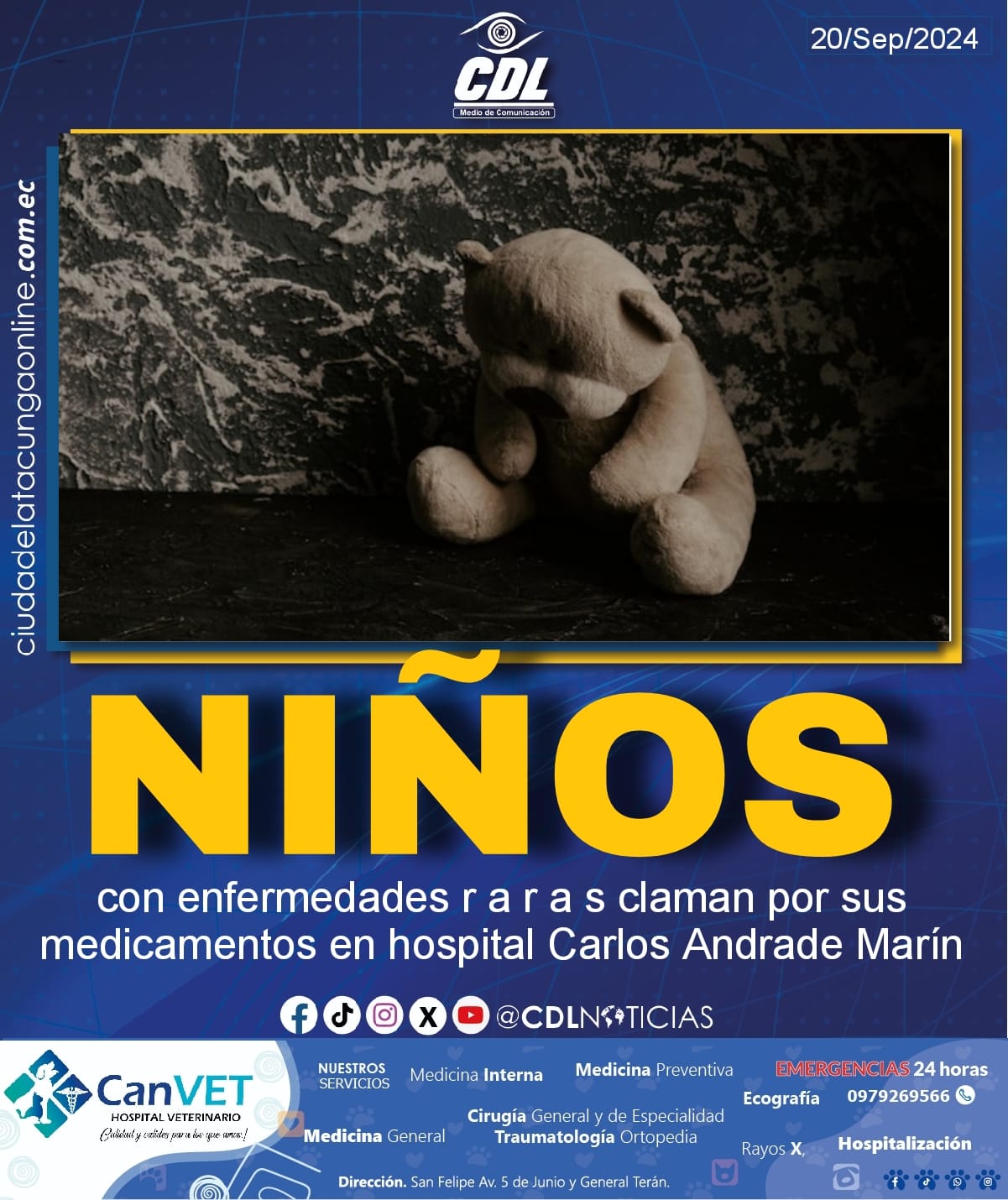 Niños con enfermedades raras claman por sus medicamentos en hospital Carlos Andrade Marín