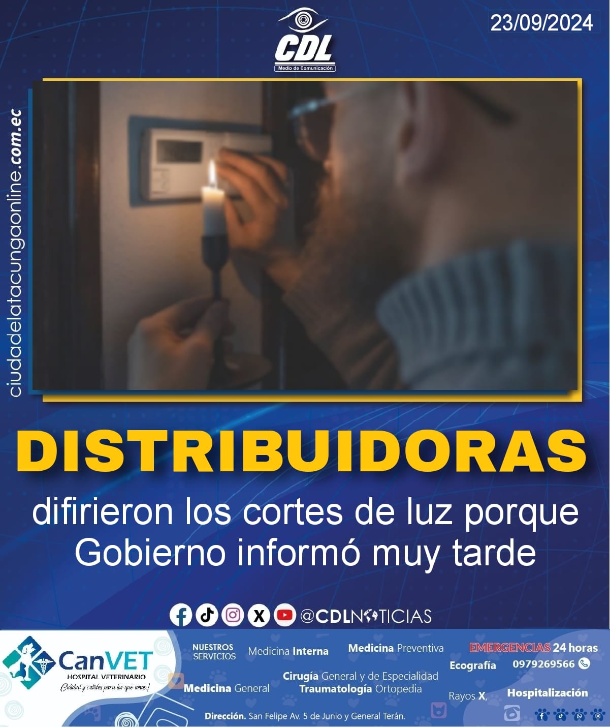 Distribuidoras difirieron los cortes de luz porque Gobierno informó muy tarde