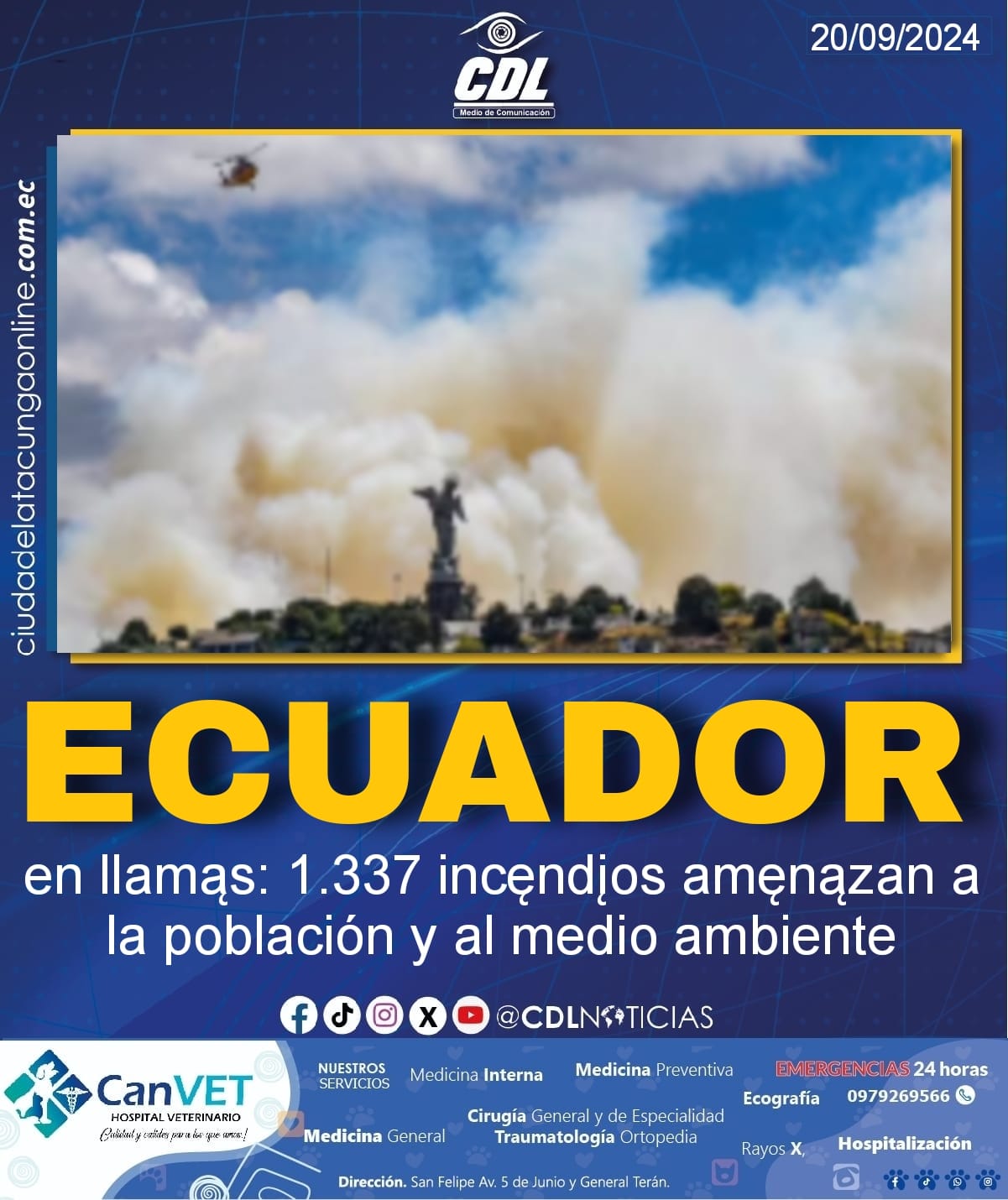 Ecuador en lląmas: 1.337 incęndįos amęnaząn a la población y al medio ambiente