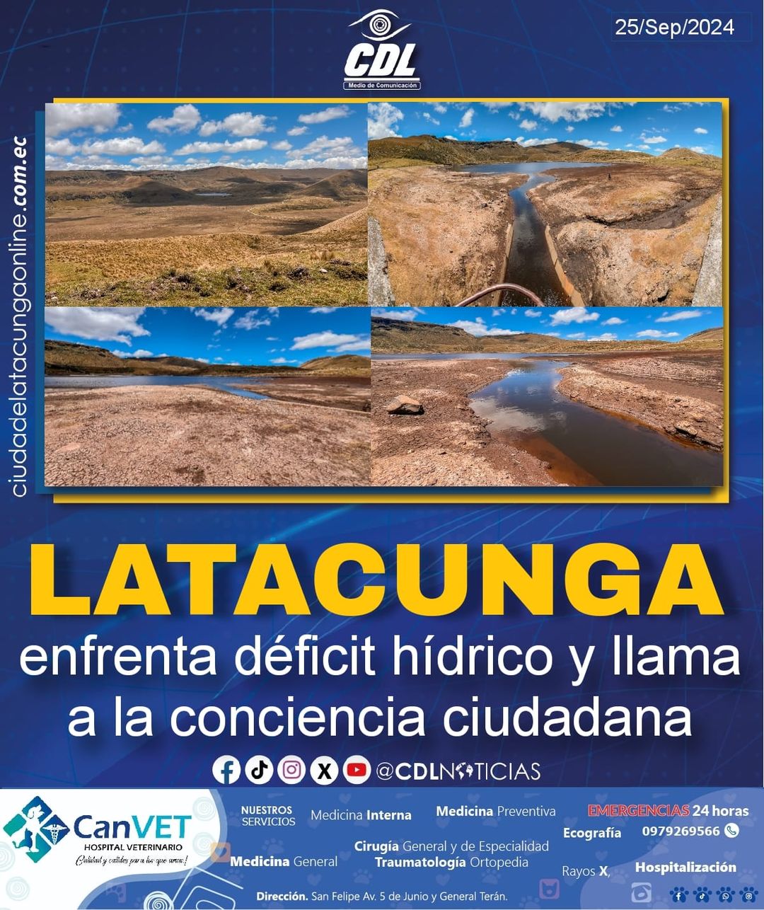 Latacunga enfrenta déficit hídrico y llama a la conciencia ciudadana