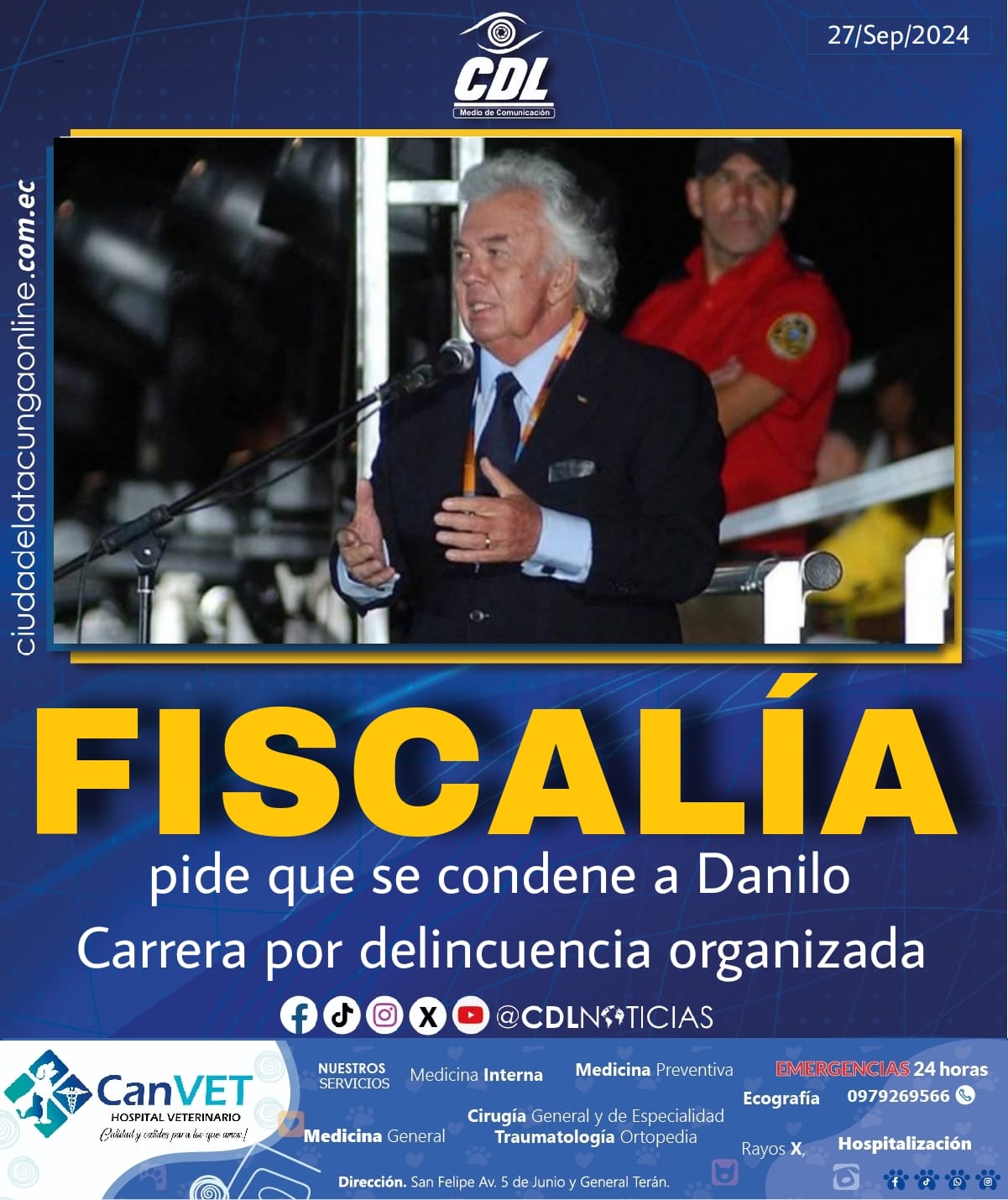La Fiscalía pide que se condene a Danilo Carrera por delincuencia organizada