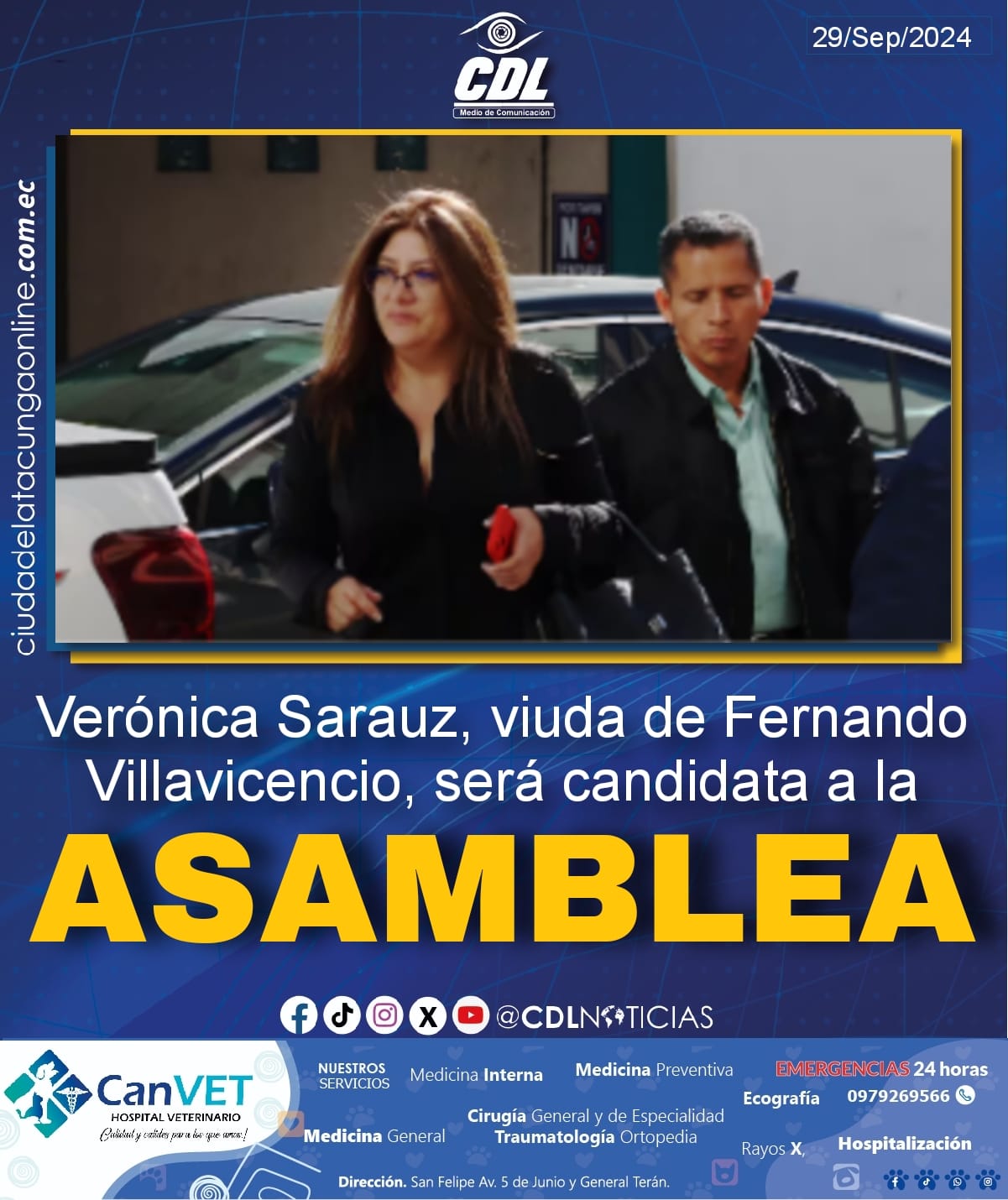 Verónica Sarauz, viuda de Fernando Villavicencio, será candidata a la Asamblea