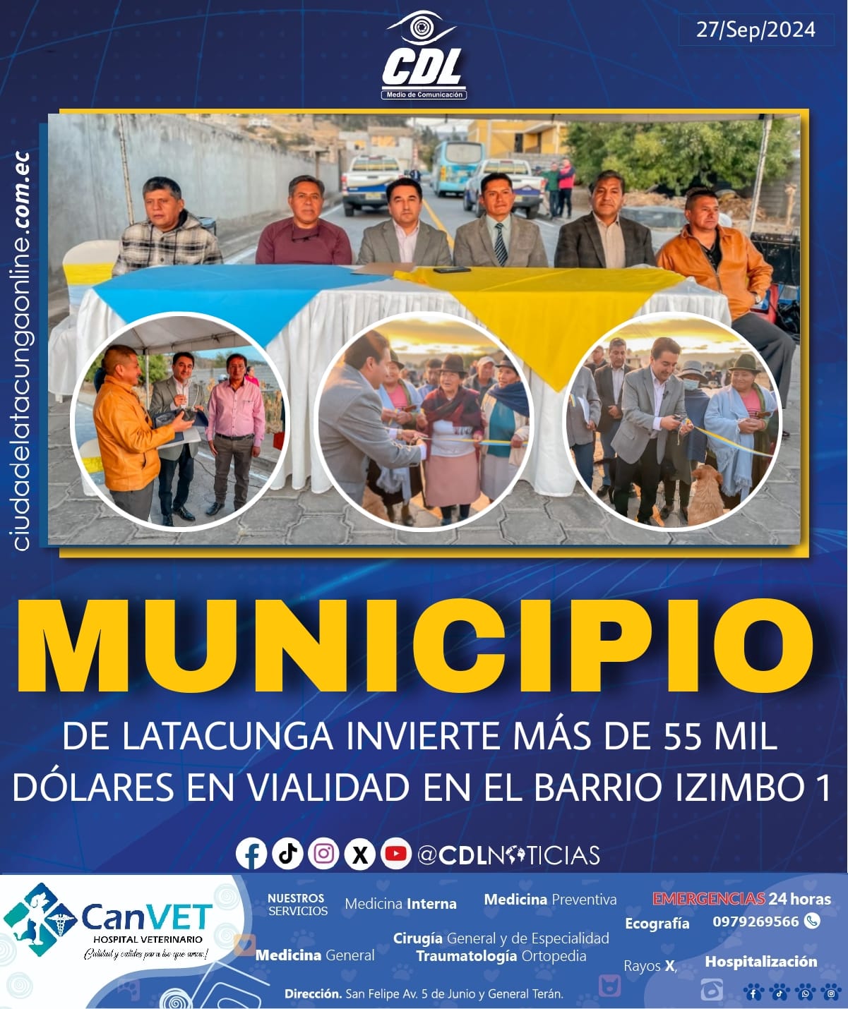 MUNICIPIO DE LATACUNGA INVIERTE MÁS DE 55 MIL DÓLARES EN VIALIDAD EN EL BARRIO IZIMBO 1