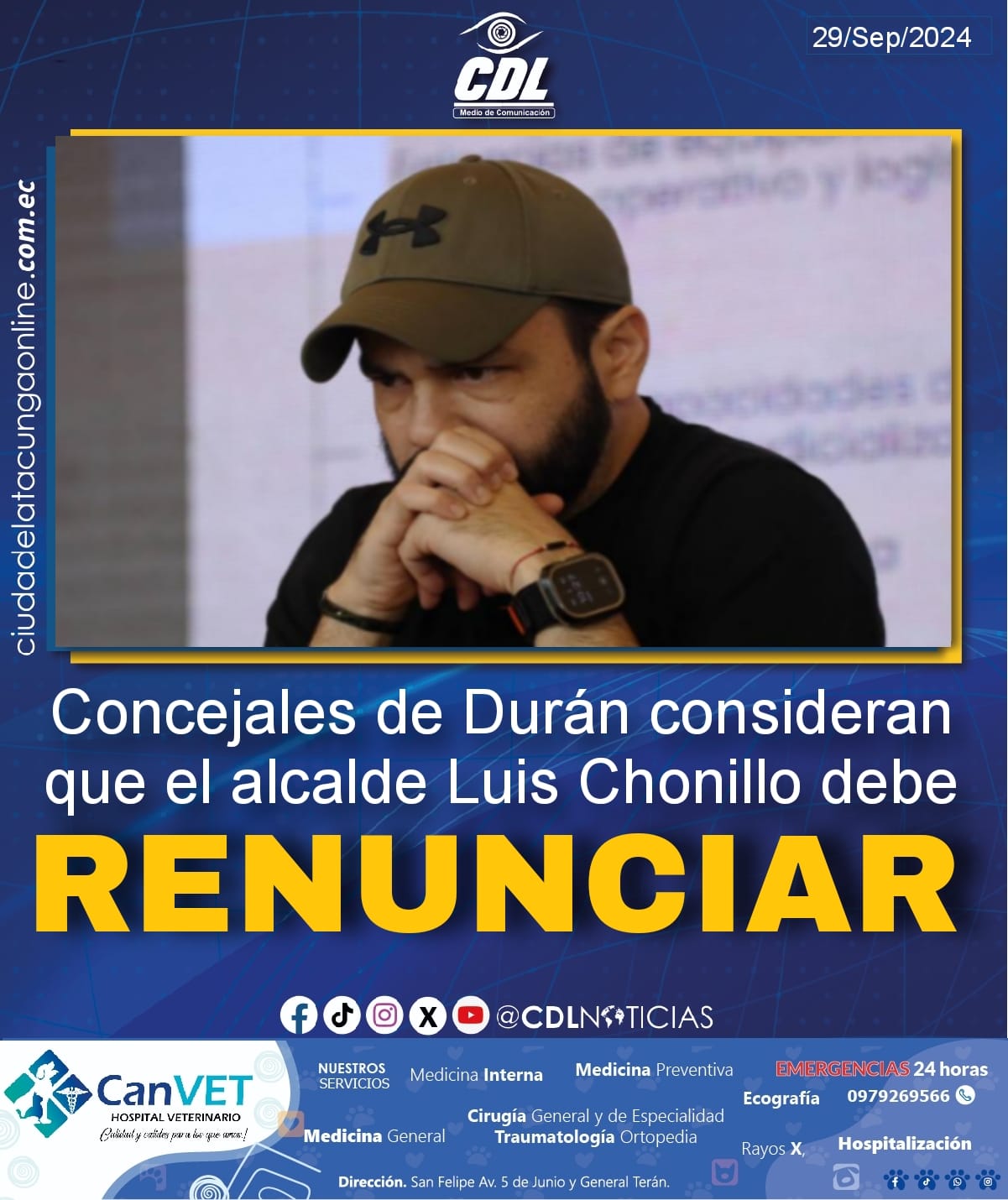 Concejales de Durán consideran que el alcalde Luis Chonillo debe renunciar