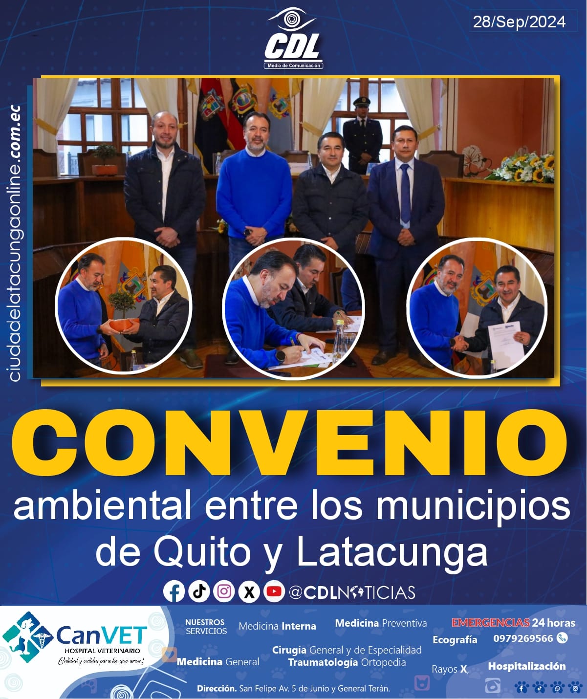 Convenio ambiental entre los municipios de Quito y Latacunga