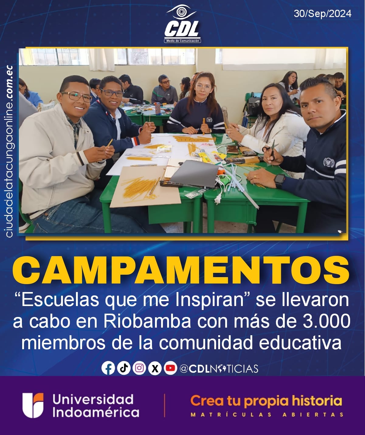 Campamentos “Escuelas que me Inspiran” se llevaron a cabo en Riobamba con más de 3.000 miembros de la comunidad educativa