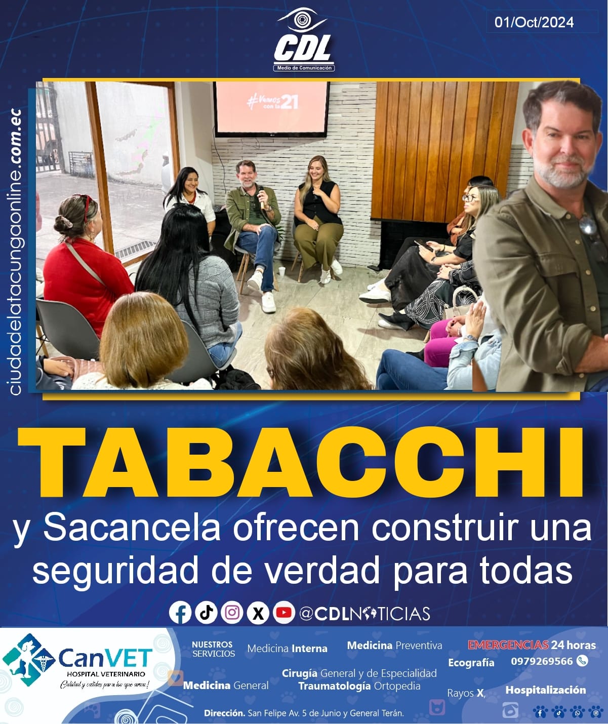 Tabacchi y Sacancela ofrecen construir una seguridad de verdad para todas