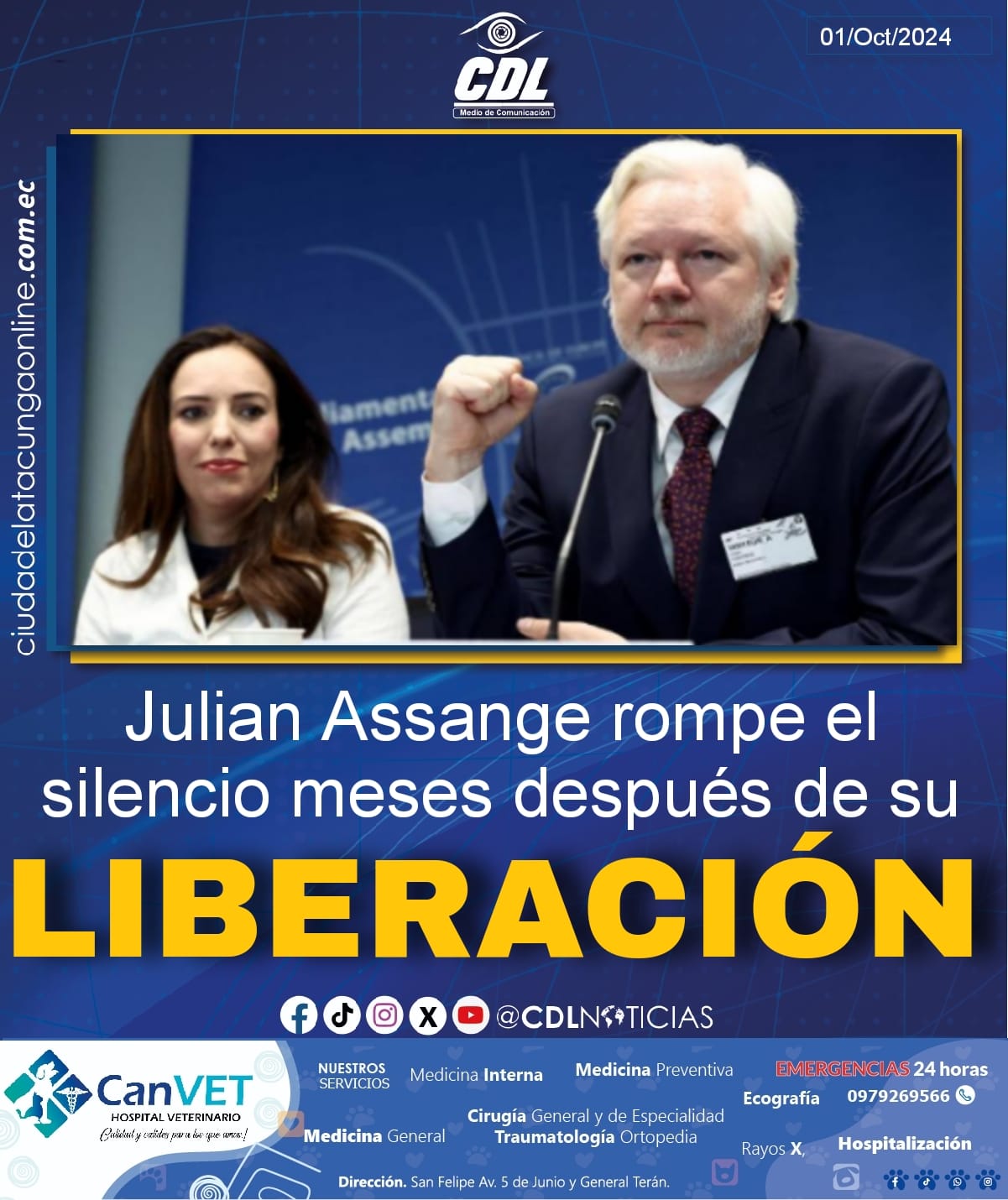 Julian Assange rompe el silencio meses después de su liberación