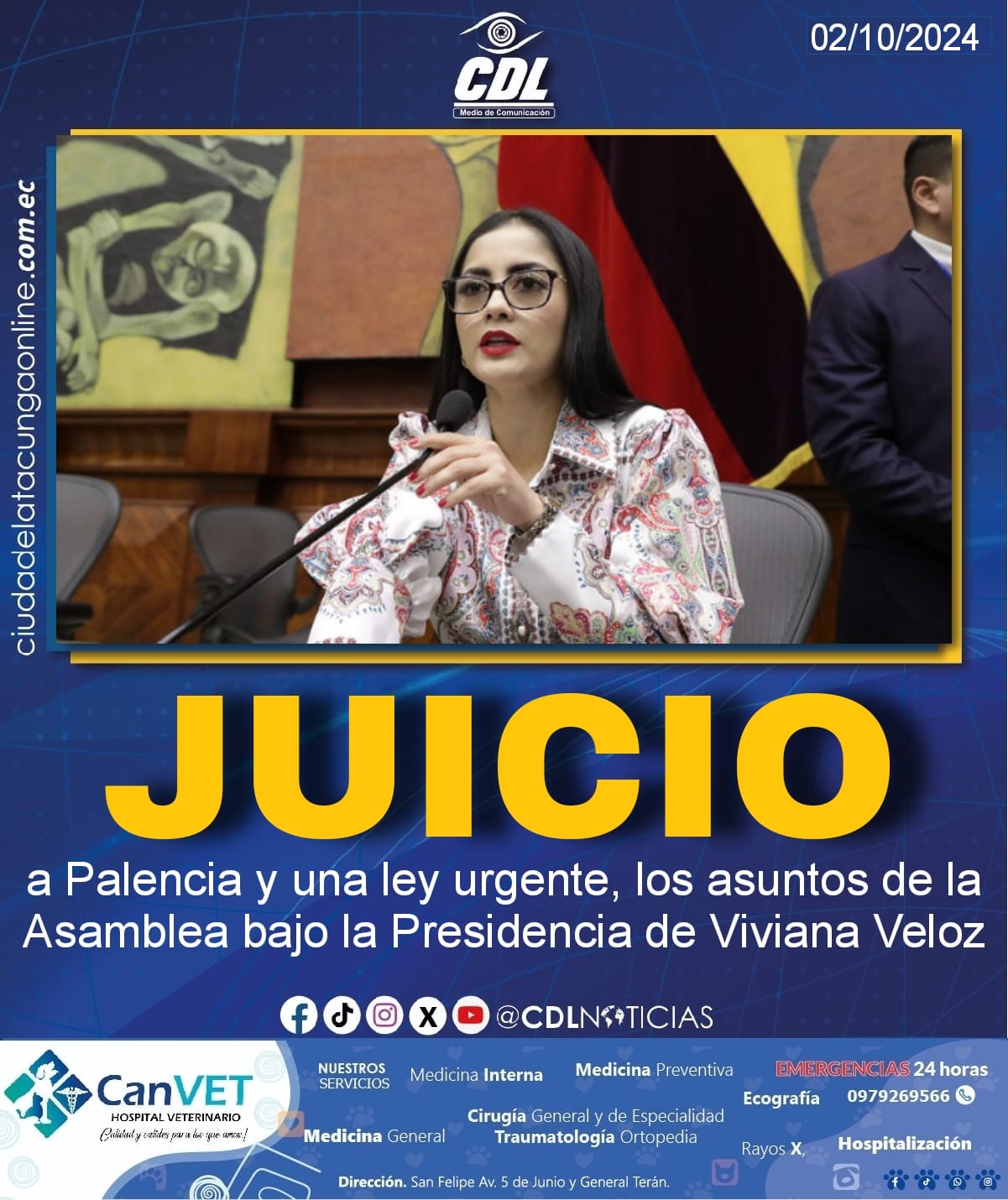 Juicio a Palencia y una ley urgente, los asuntos de la Asamblea bajo la Presidencia de Viviana Veloz