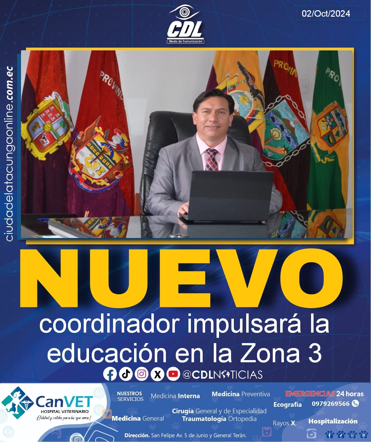 Nuevo coordinador impulsará la educación en la Zona 3