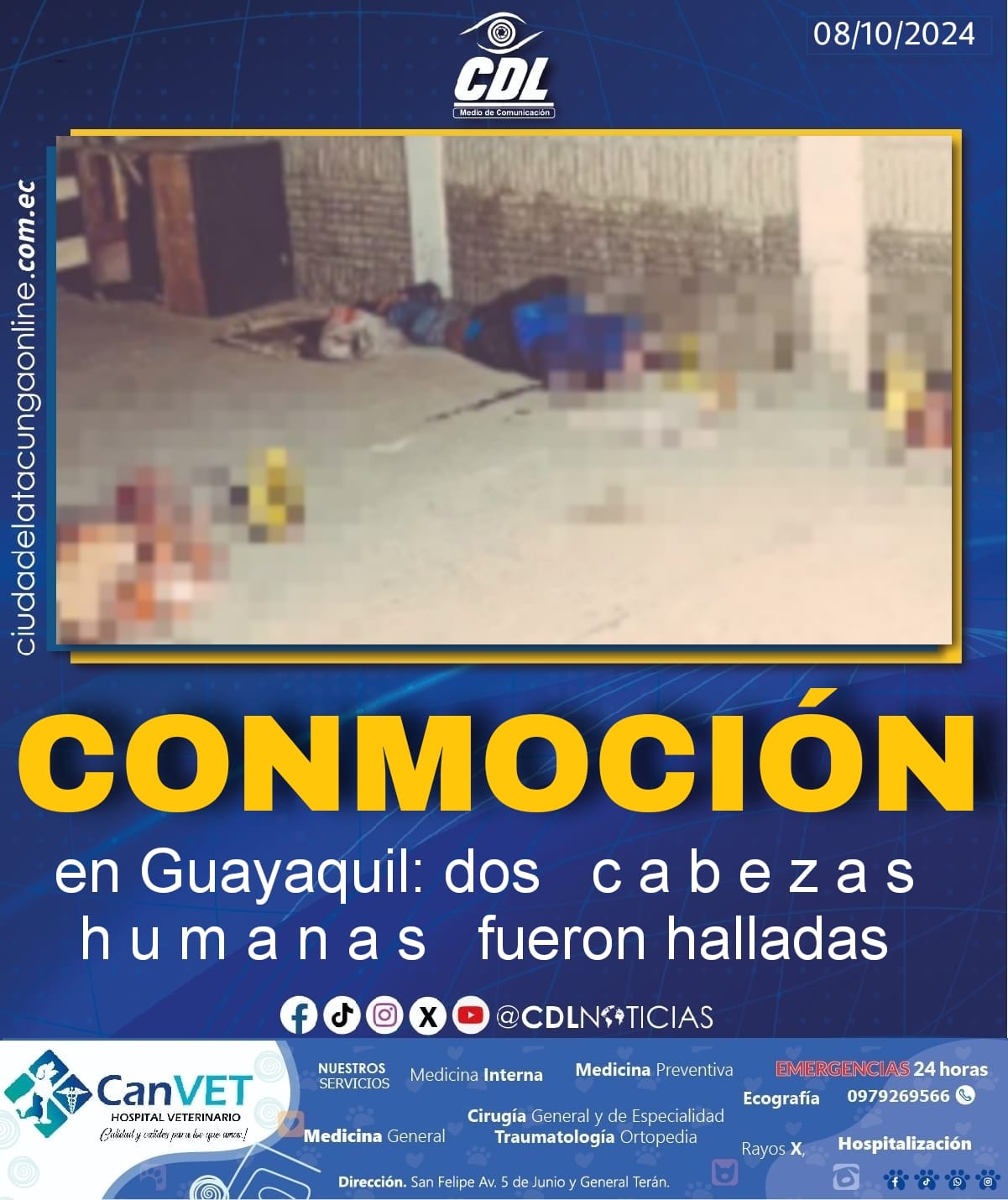 Conmoción en Guayaquil: dos c a b e z a s h u m a n a s fueron halladas