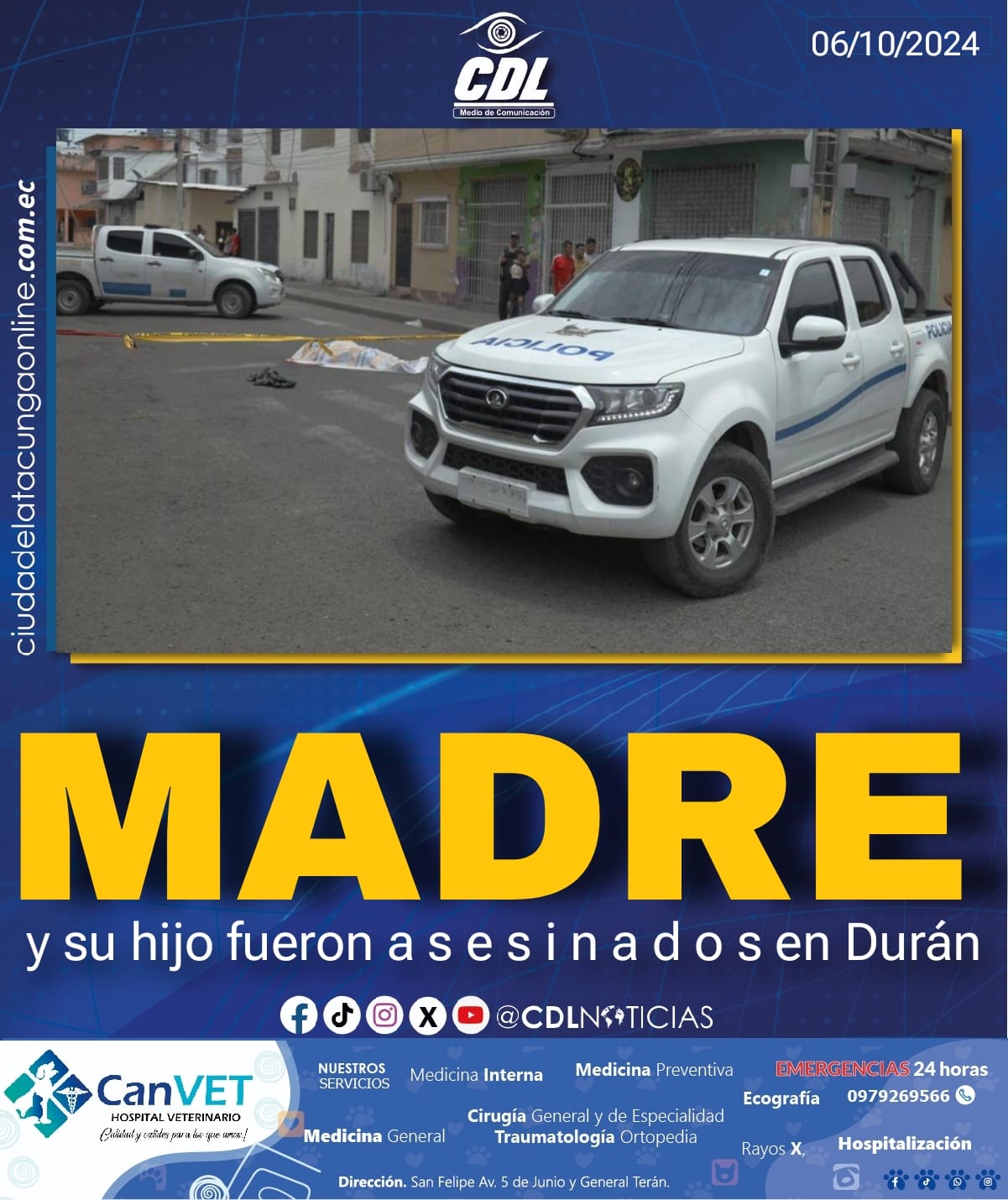 Una madre y su hijo fueron a s e s i n a d o s en Durán