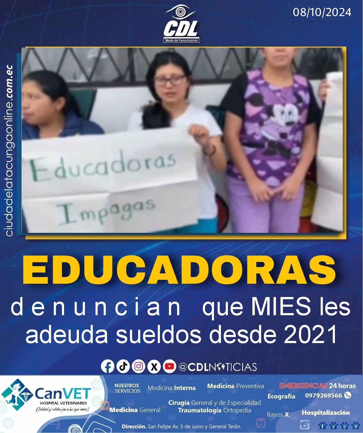 Educadoras d e n u n c i a n que MIES les adeuda sueldos desde 2021