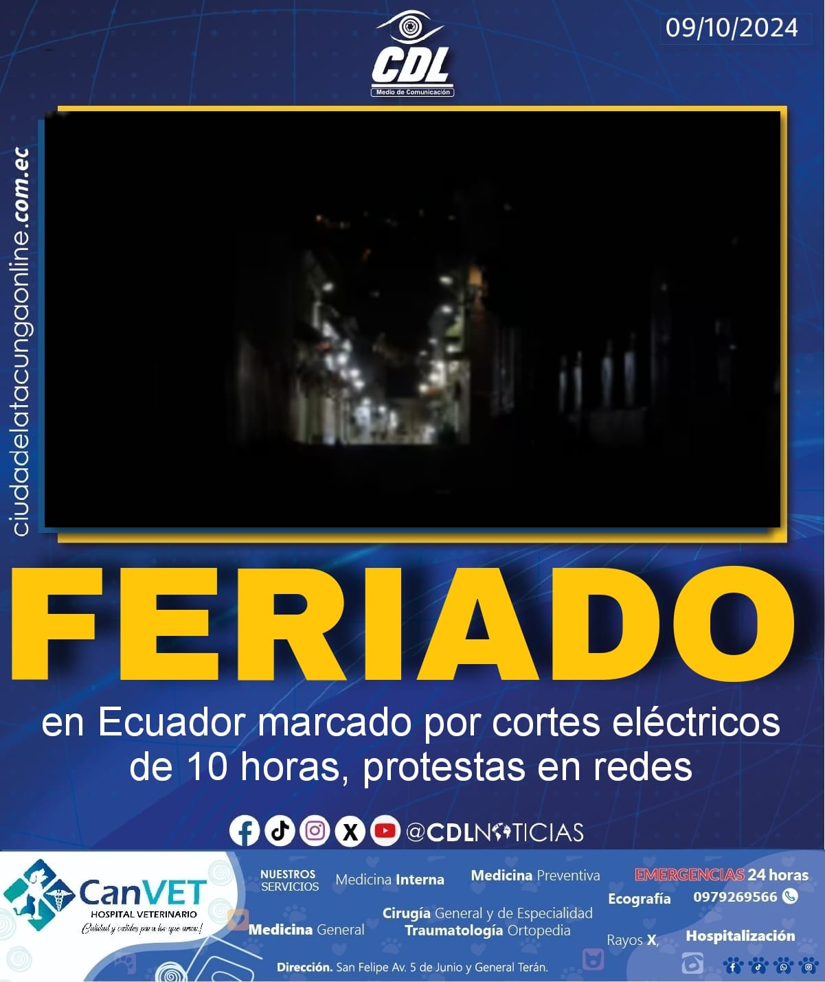 Feriado sin luz en Ecuador: Usuarios expresan su molestia en redes ante nuevos cortes de 10 horas