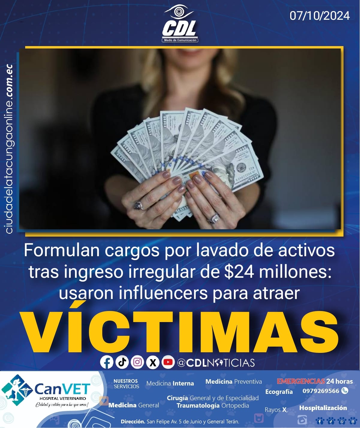 Formulan cargos por lavado de activos tras ingreso irregular de $24 millones: usaron influencers para atraer víctimas