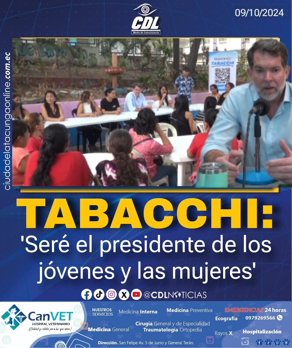 Tabacchi: ‘Seré el presidente de los jóvenes y las mujeres’