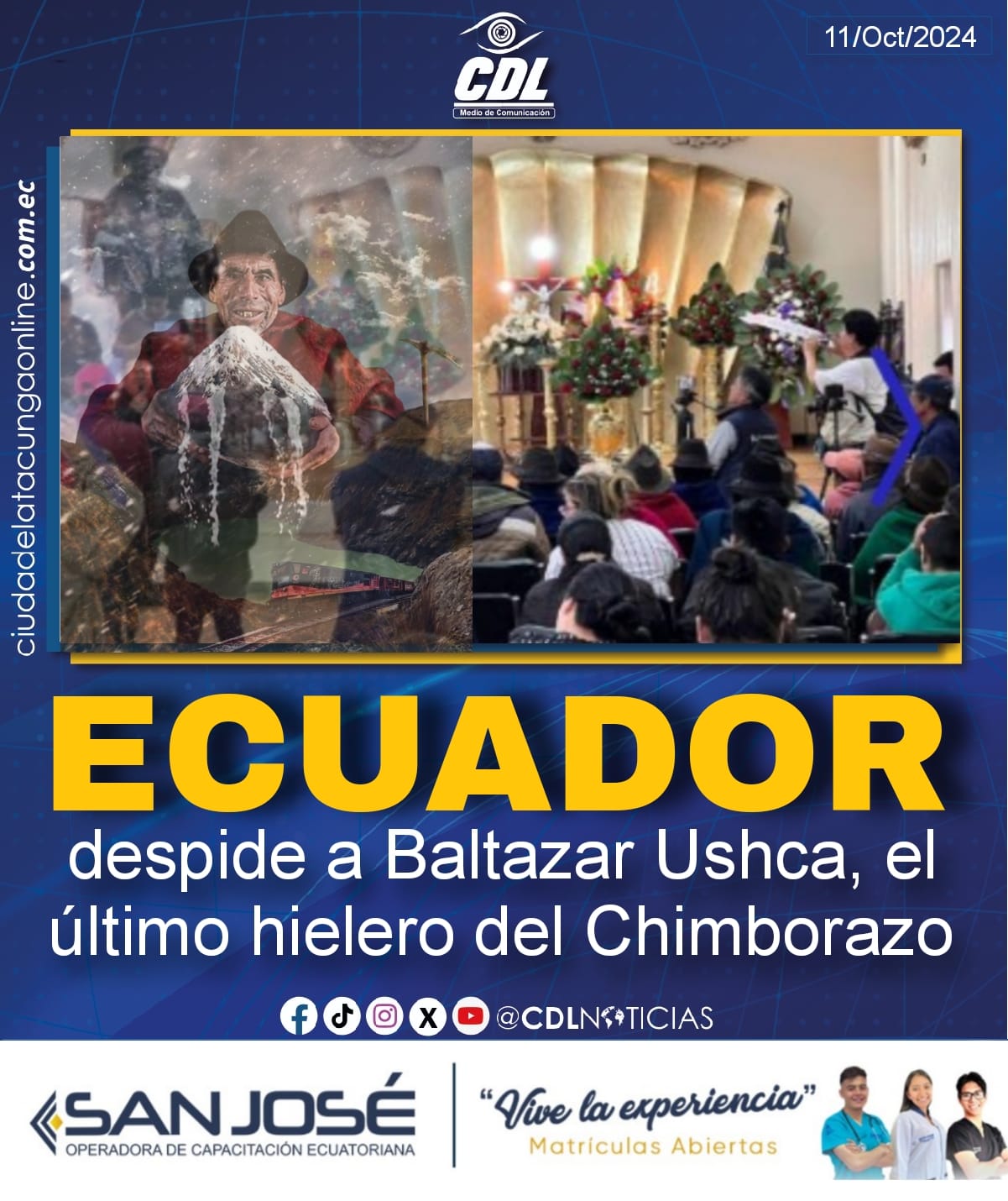 Ecuador despide a Baltazar Ushca, el último hielero del Chimborazo