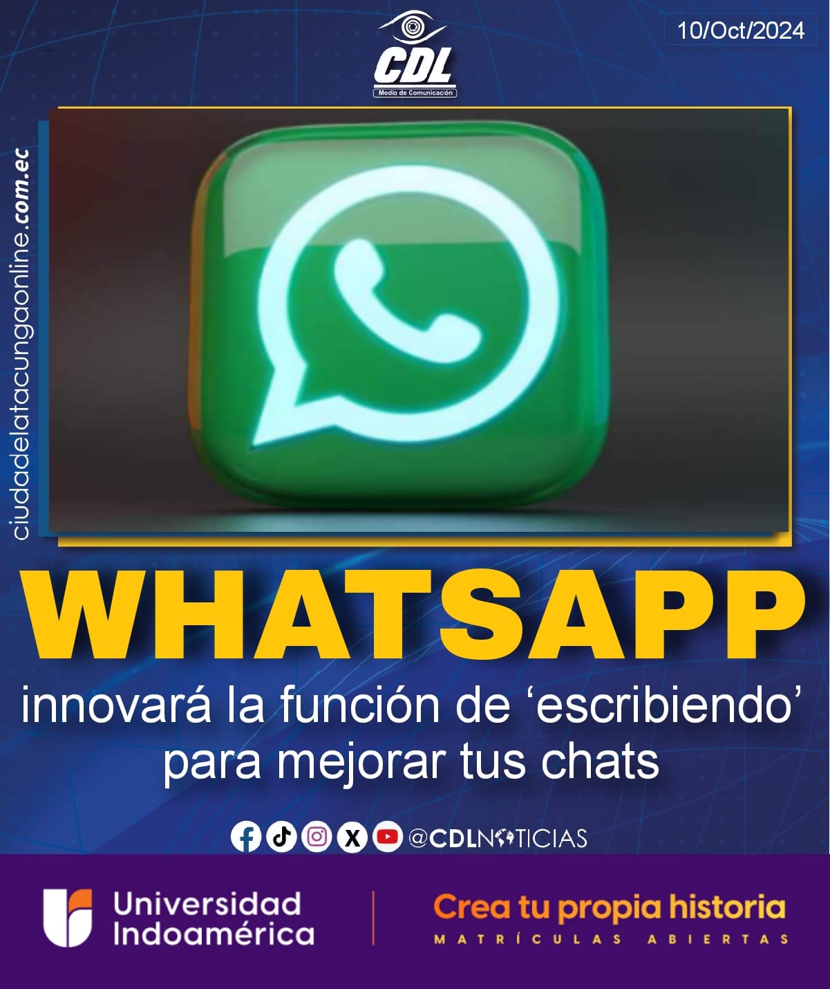 WhatsApp innovará la función de ‘escribiendo’ para mejorar tus chats