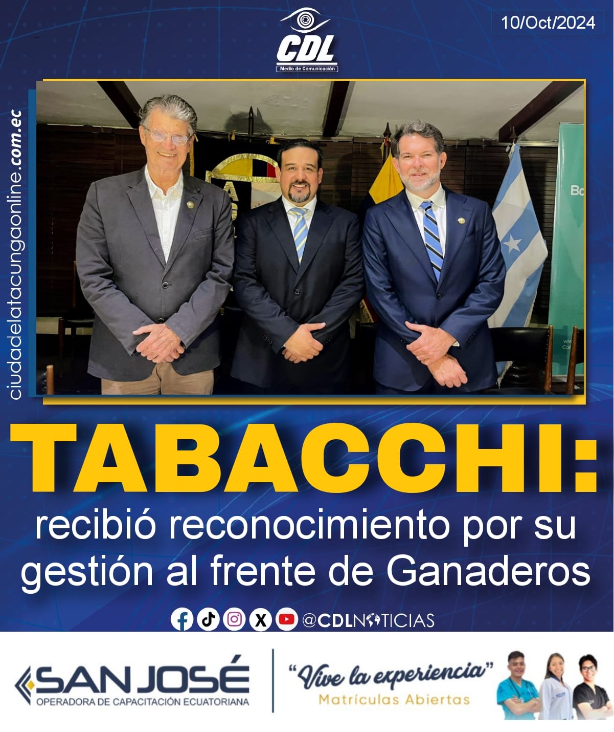 Tabacchi recibió reconocimiento por su gestión al frente de Ganaderos