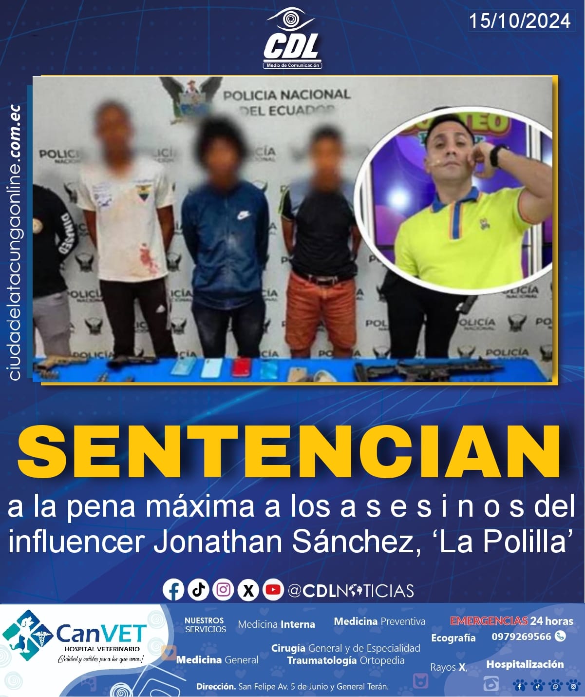 Sentencian a la pena máxima a los a s e s i n o s del influencer Jonathan Sánchez, ‘La Polilla’