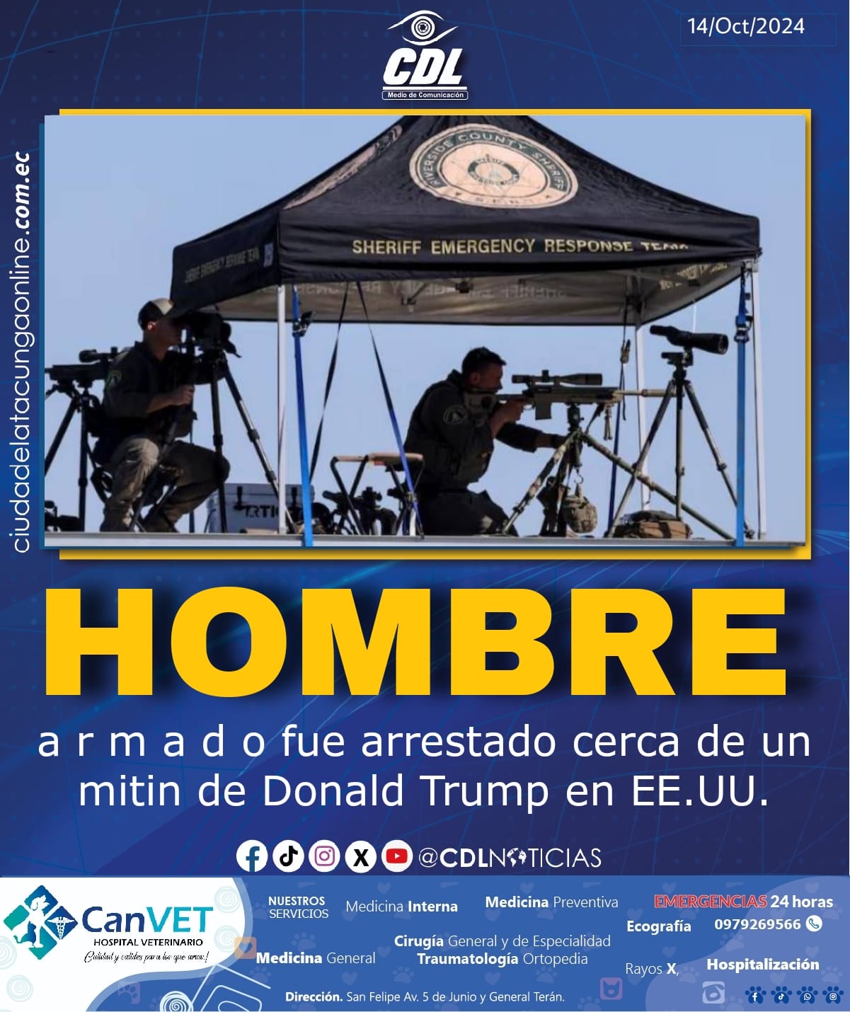 Un hombre armado fue arrestado cerca de un mitin de Donald Trump en EE.UU.