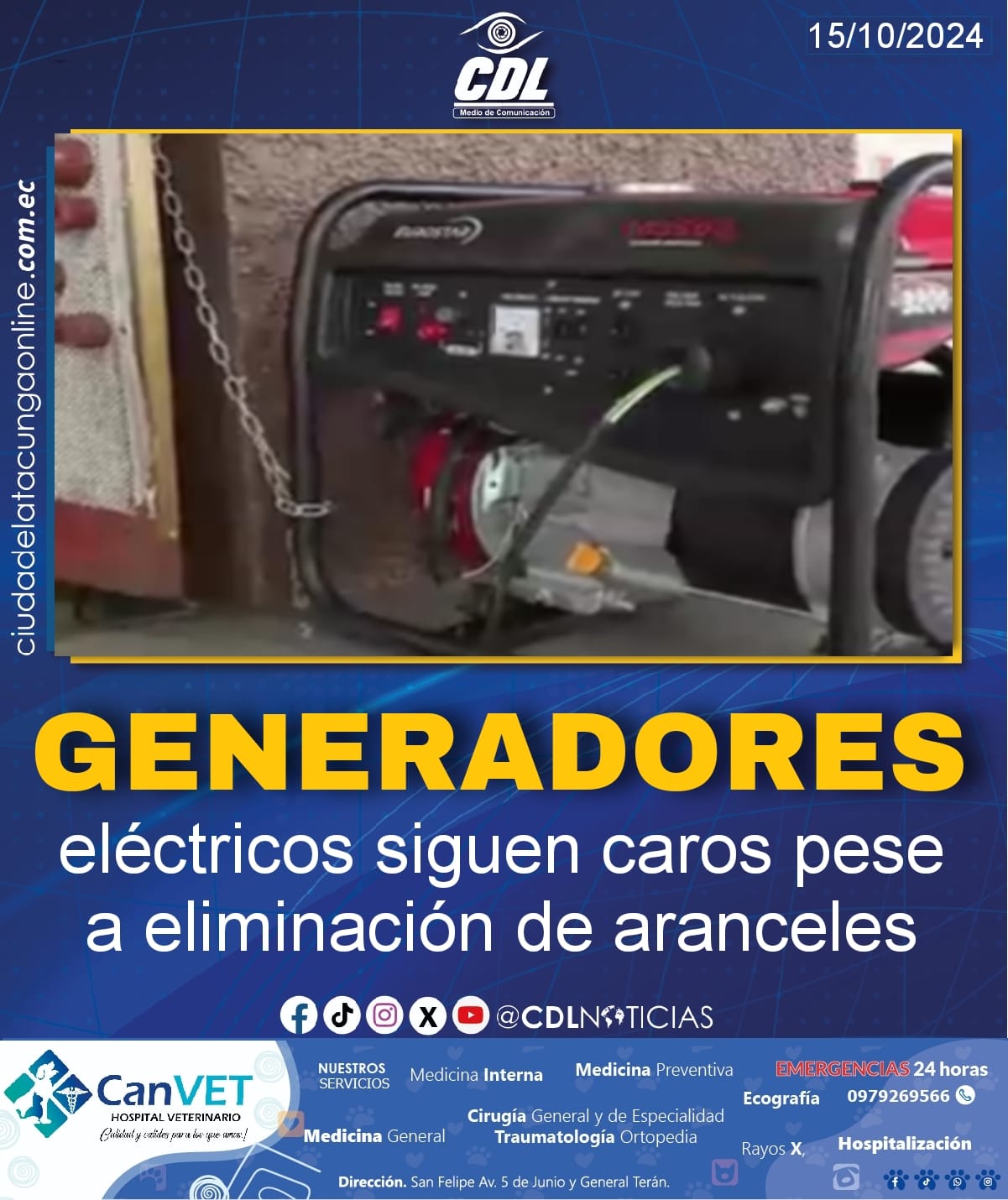 Los generadores eléctricos siguen caros pese a eliminación de aranceles