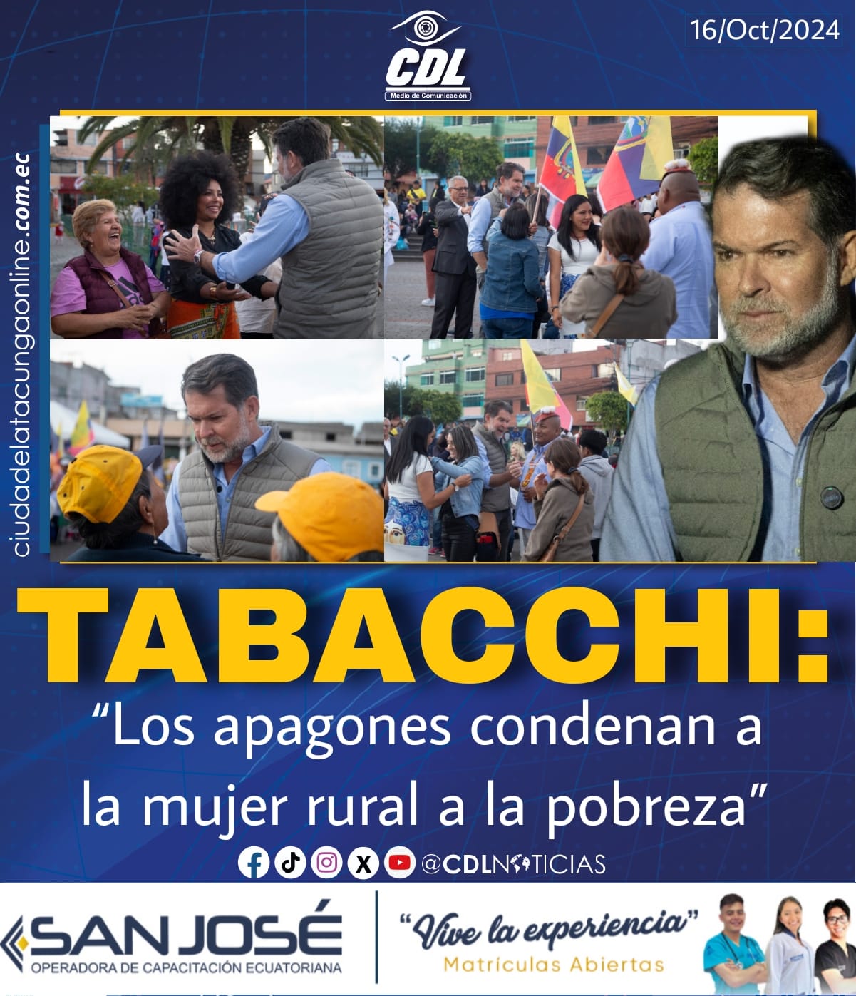 Tabacchi: “Los apagones condenan a la mujer rural a la pobreza”
