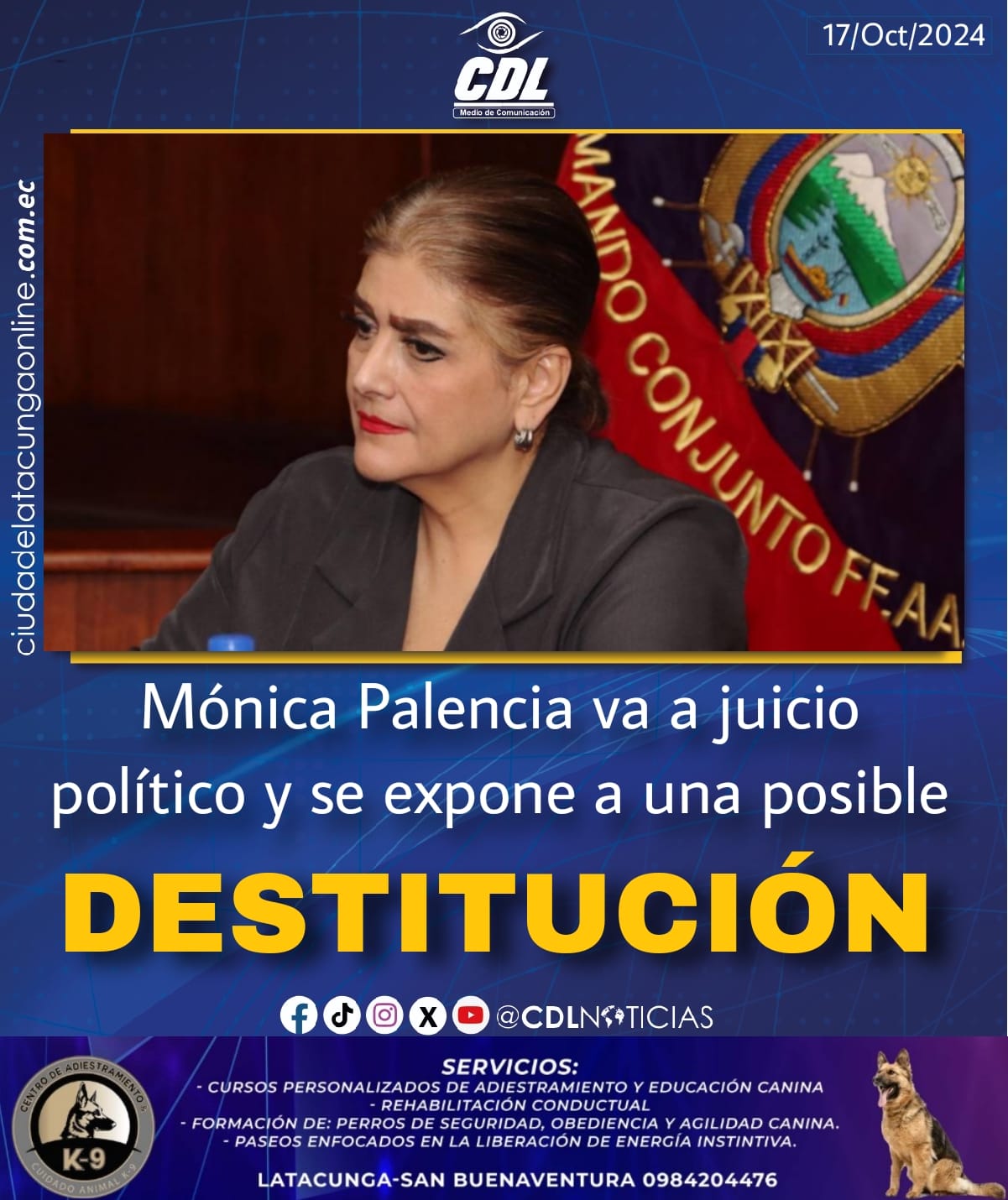 Mónica Palencia va a juicio político y se expone a una posible destitución