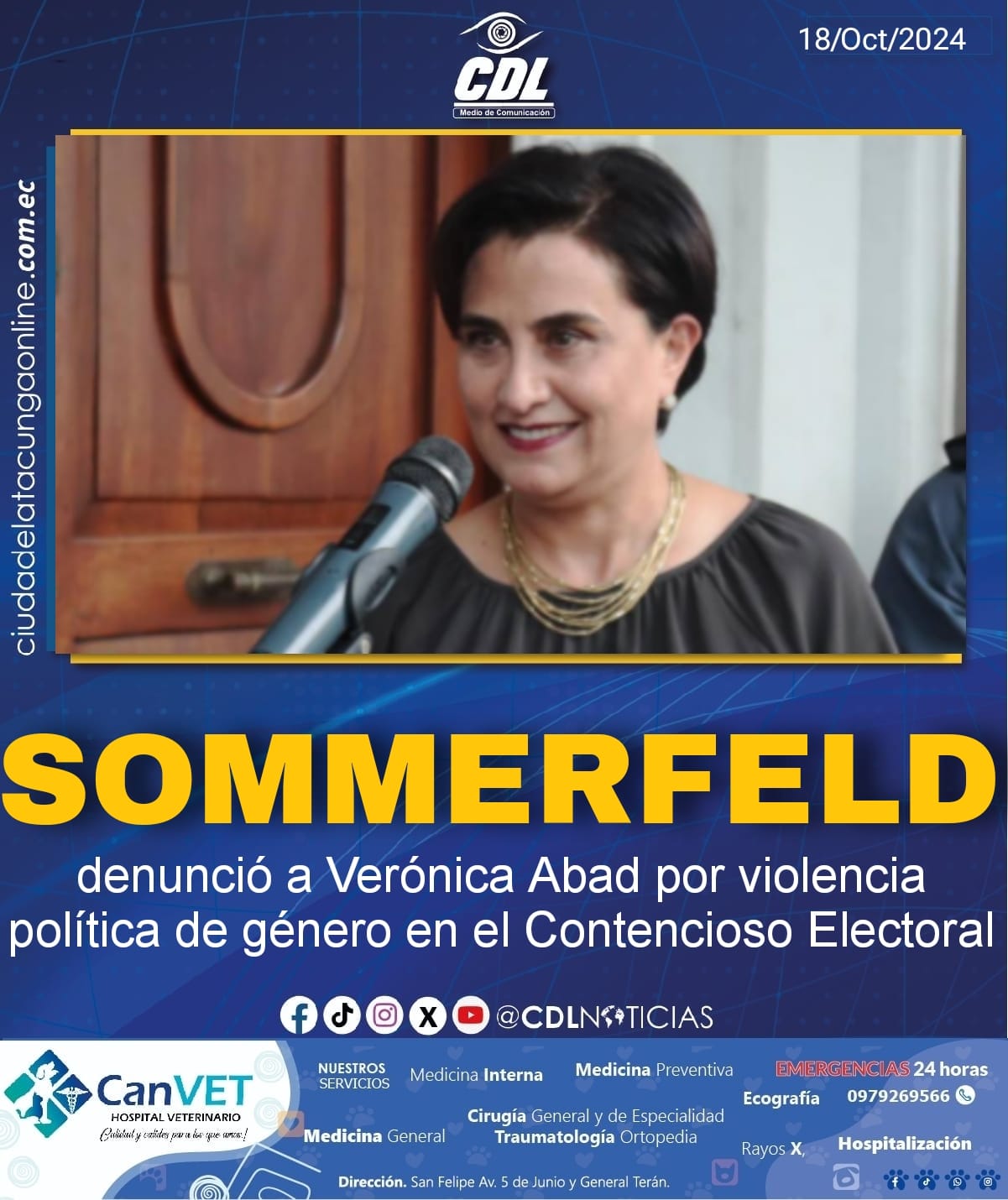 Sommerfeld denunció a Verónica Abad por violencia política de género en el Contencioso Electoral