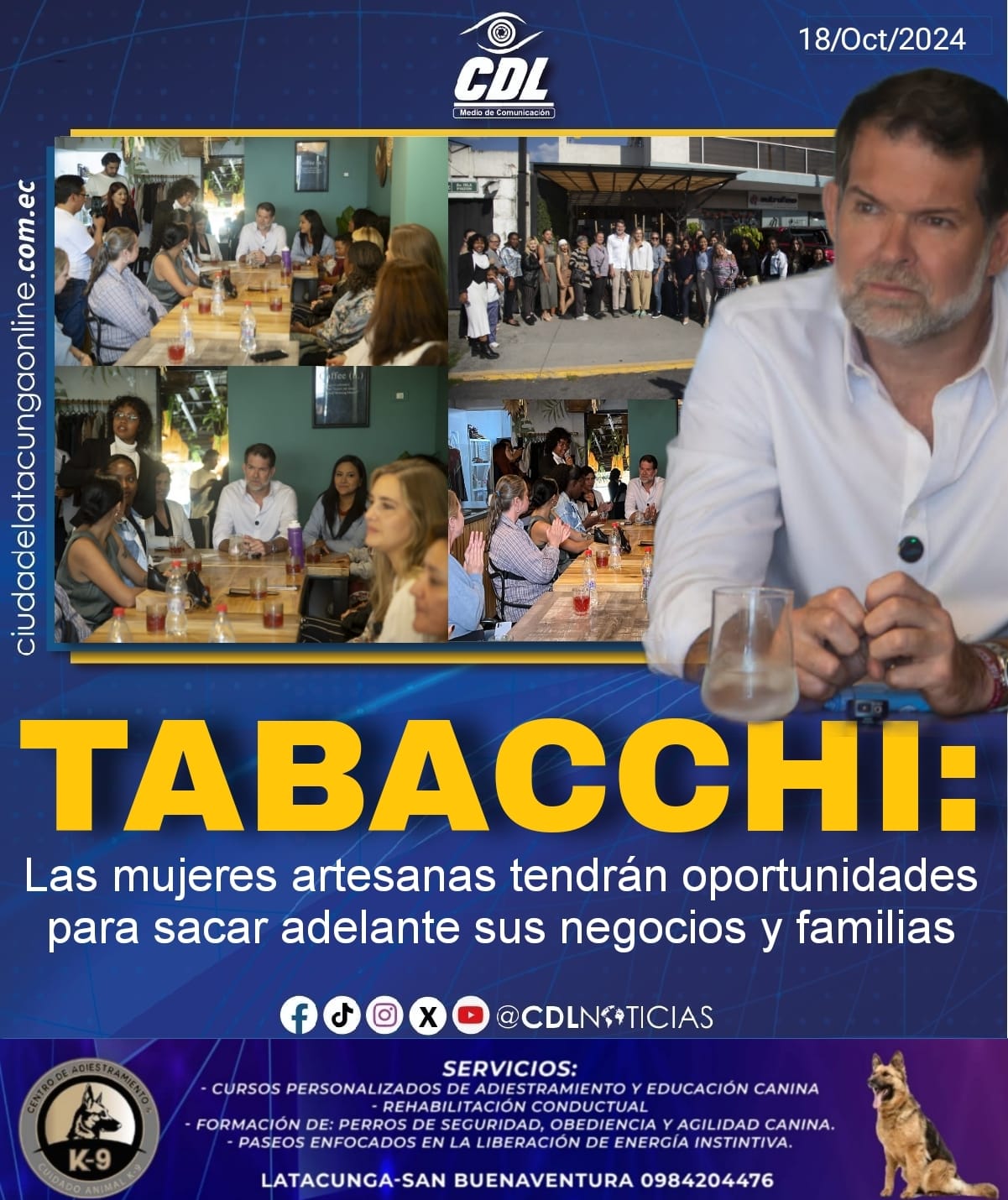 Francesco Tabacchi: Las mujeres artesanas tendrán oportunidades para sacar adelante susnegocios y familias.