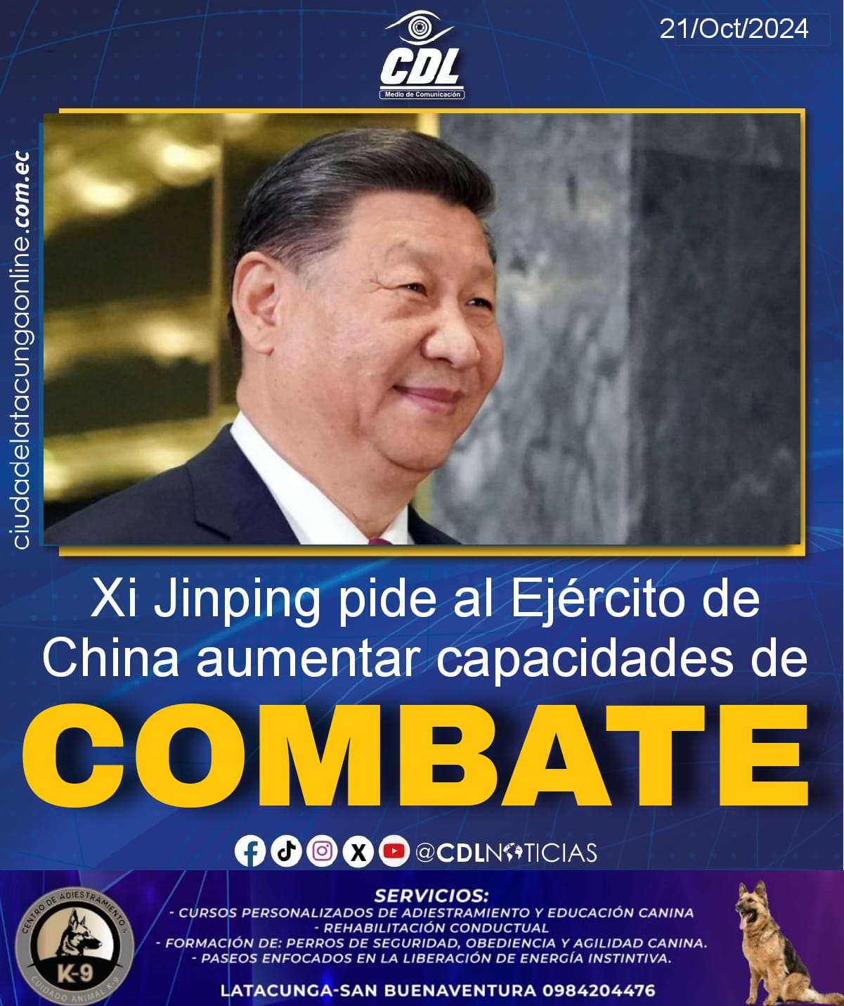 Xi Jinping pide al Ejército de China aumentar capacidades de combate