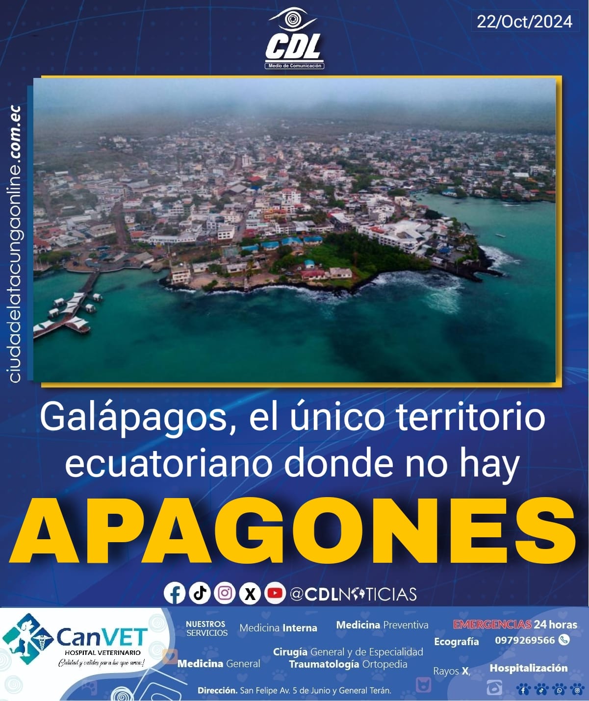 Galápagos, el único territorio ecuatoriano donde no hay apagones
