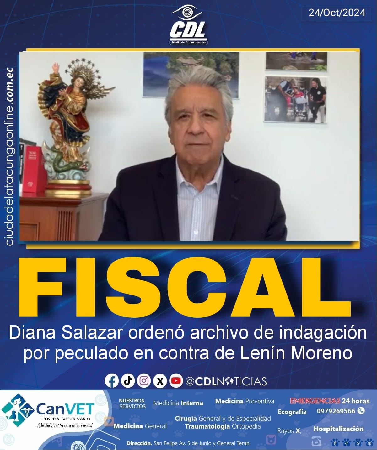 Fiscal Diana Salazar ordenó archivo de indagación por peculado en contra de Lenín Moreno